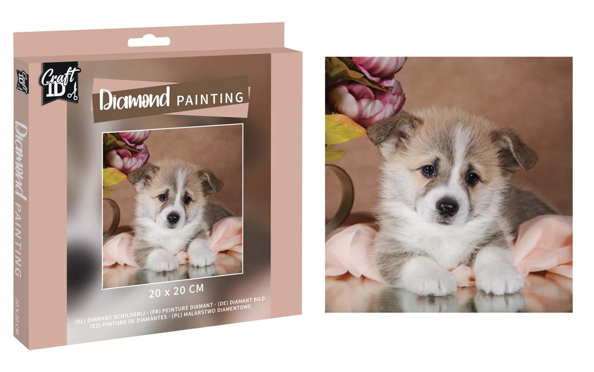 

Diamond painting - Haft diamentowy 20x20cm Piesek