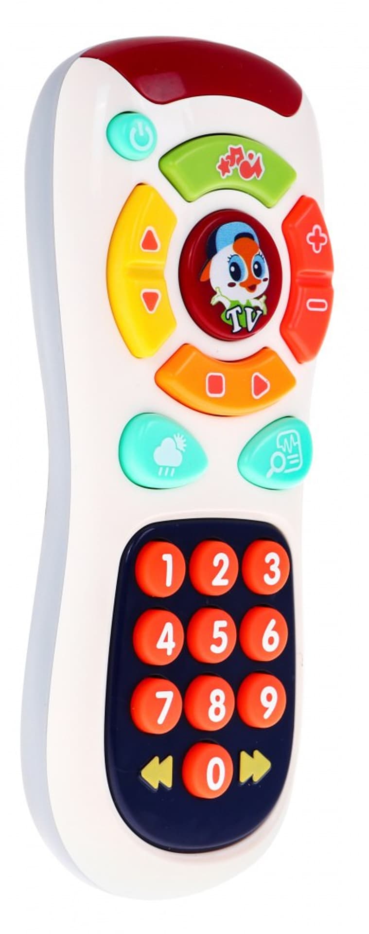 

Kolorowy pilot TV dla dzieci 6m+ Interaktywne funkcje Dźwięki + Światła