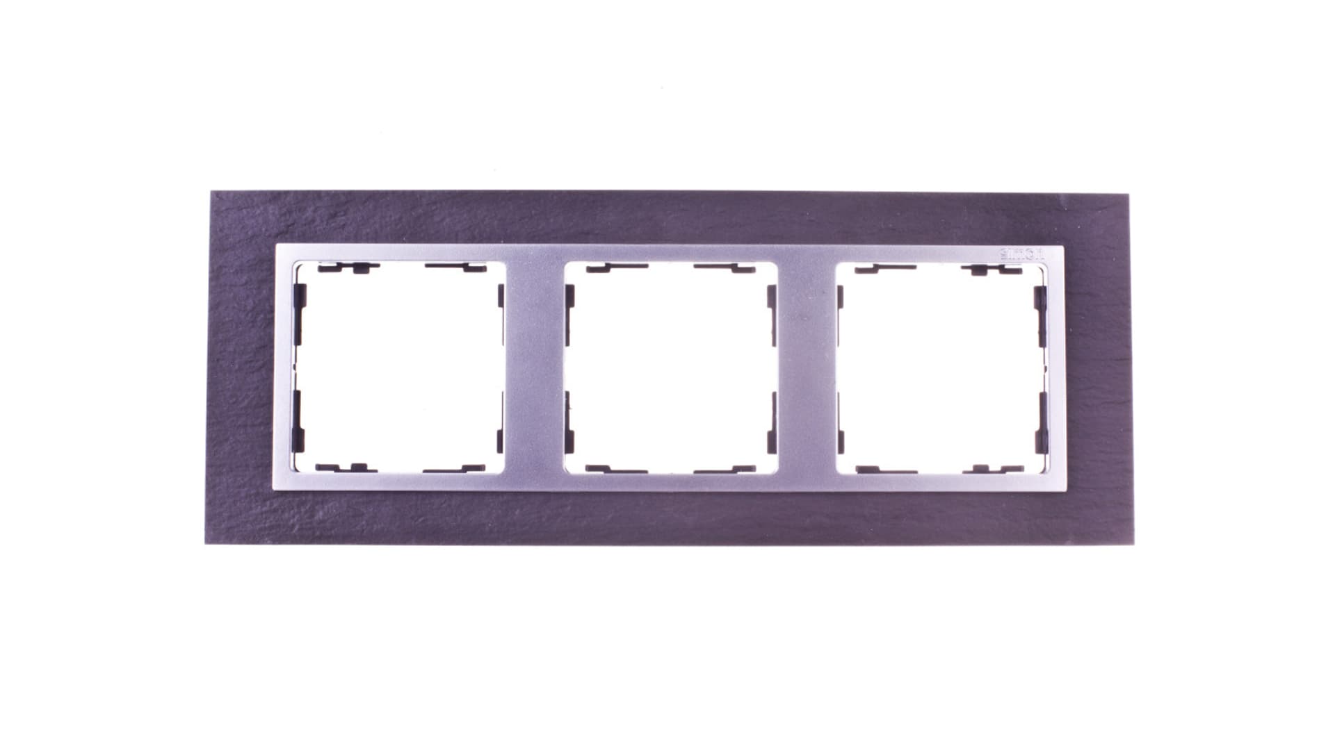 

Simon 82 Ramka potrójna pozioma kamień łupek/ ramka pośrednia aluminium mat 82937-63