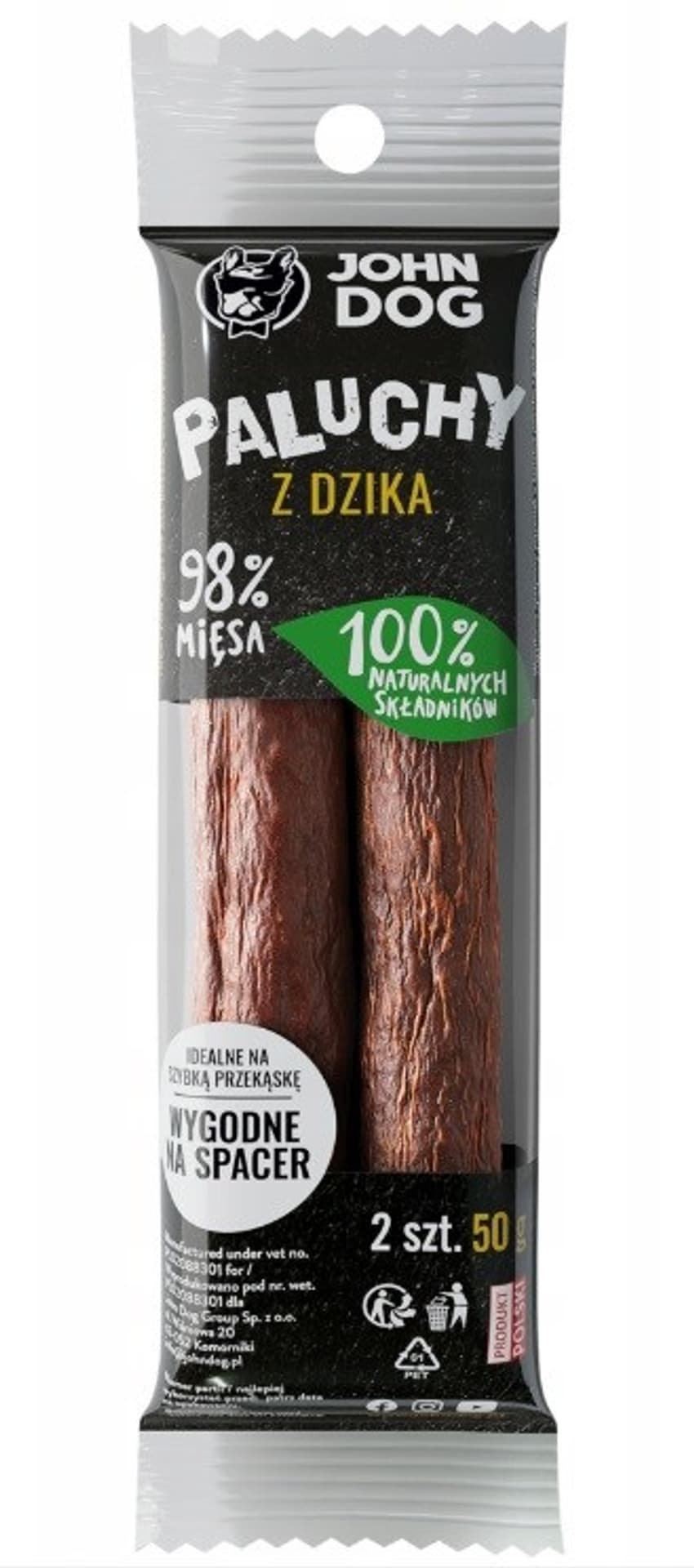 

John Dog Paluch Premium z Dzika 98% 2 szt 50g