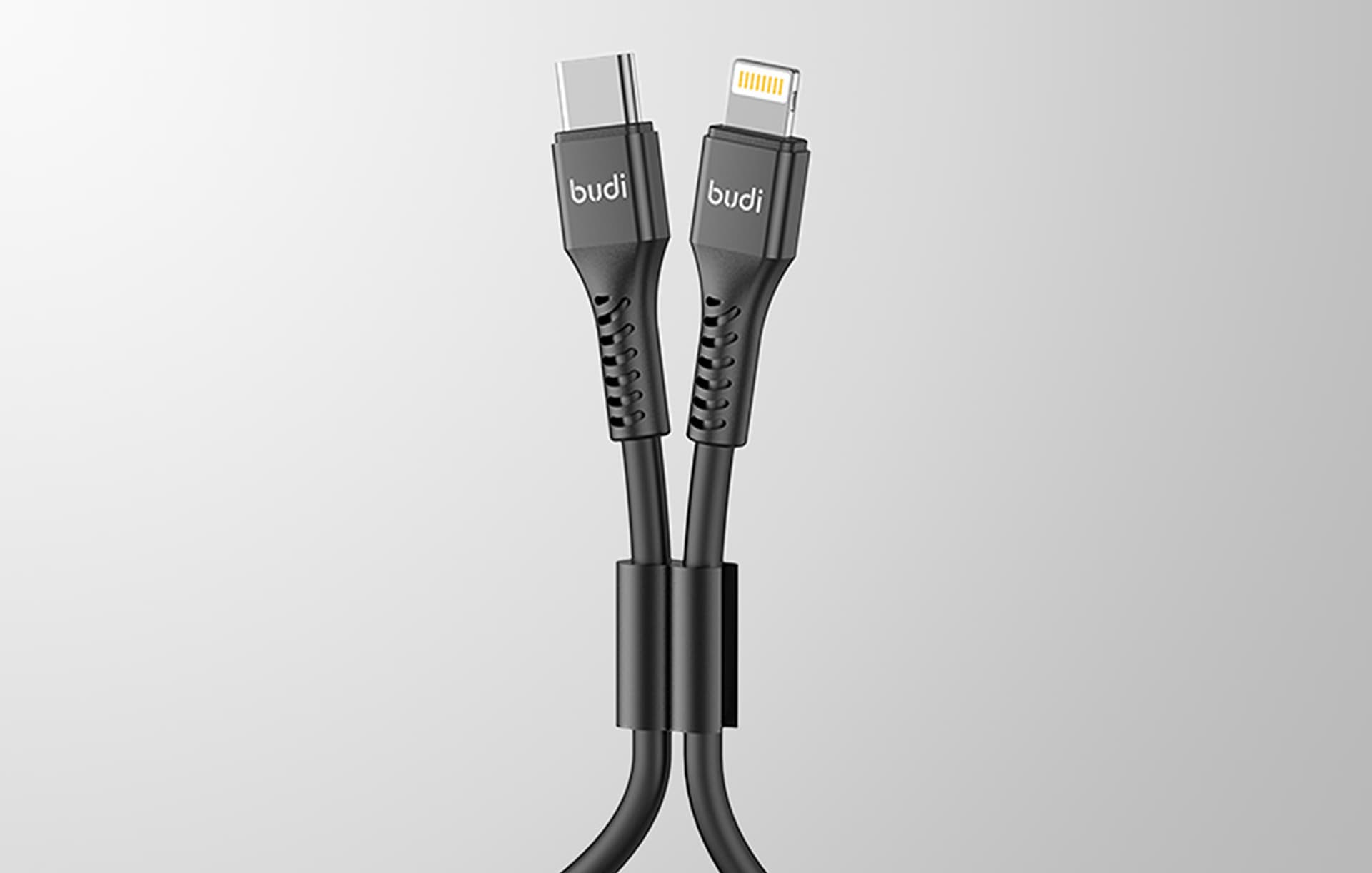 

Kabel typu C do lightning Budi, 1,8m 20W