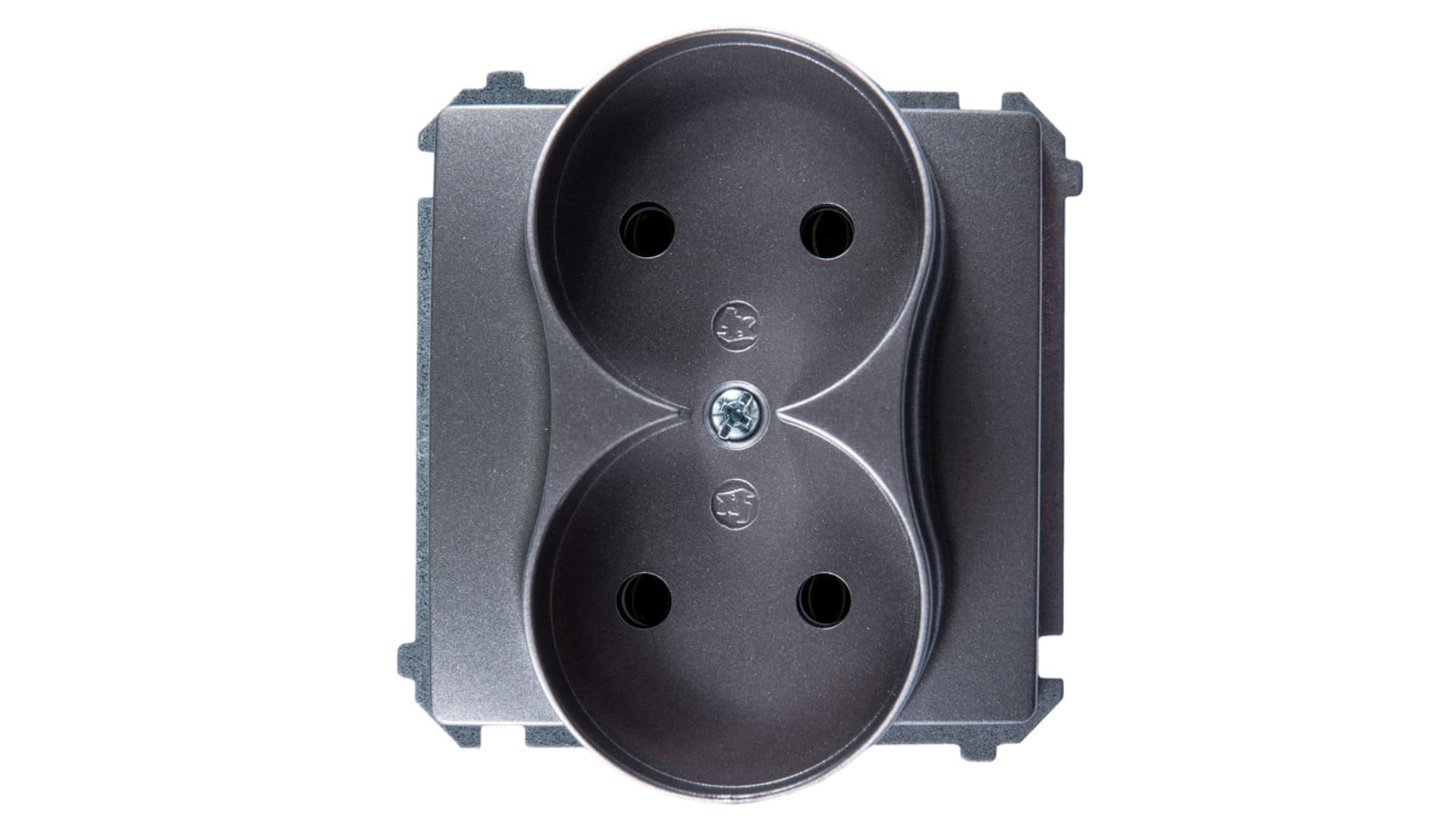 

Simon Basic Gniazdo podwójne b/u 16A IP20 stal inox BMG2M.01/21
