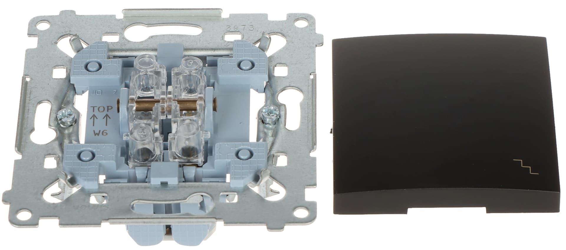 

Simon 54 Łącznik schodowy (moduł) 10AX 250V szybkozłącza, czarny mat DW6.01/49, Moduł) 10ax 250v szybkozłącza/czarny mat dw6.01/4