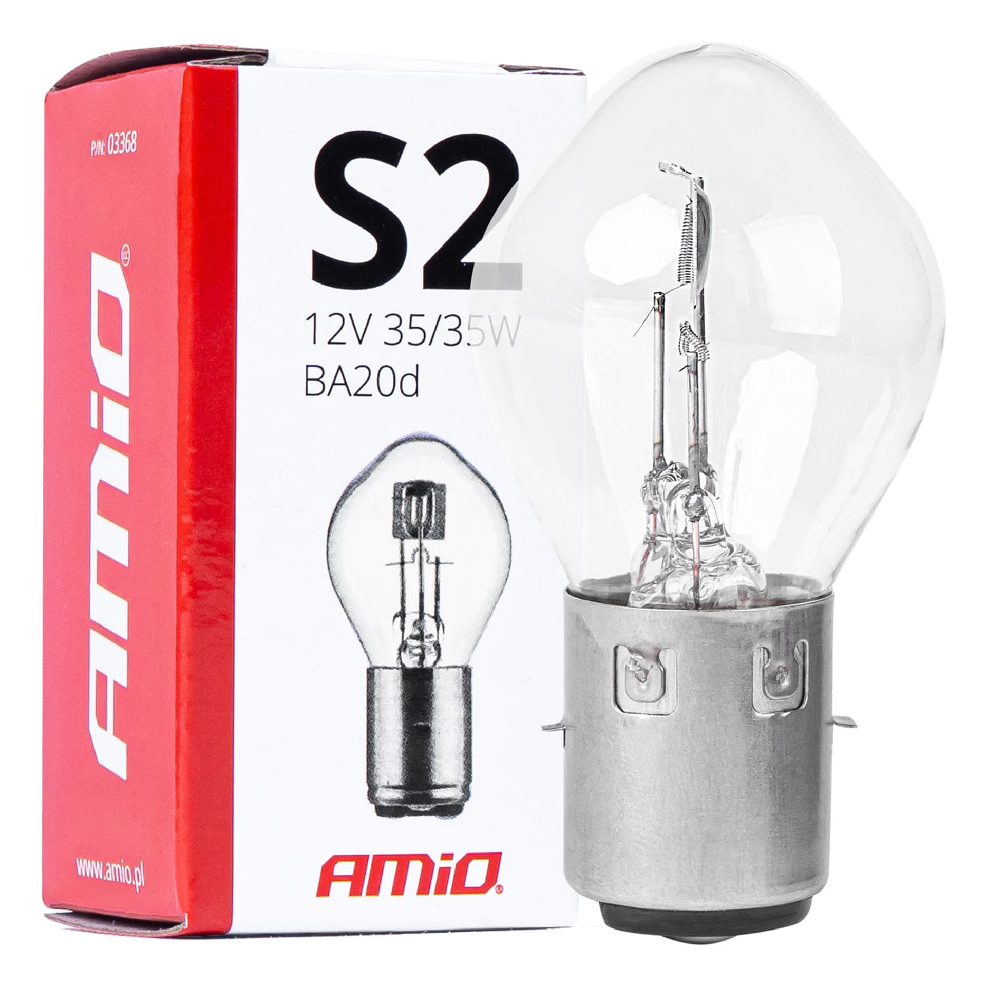 

Żarówka halogenowa s2 12v 35/35w ba20d amio-03368