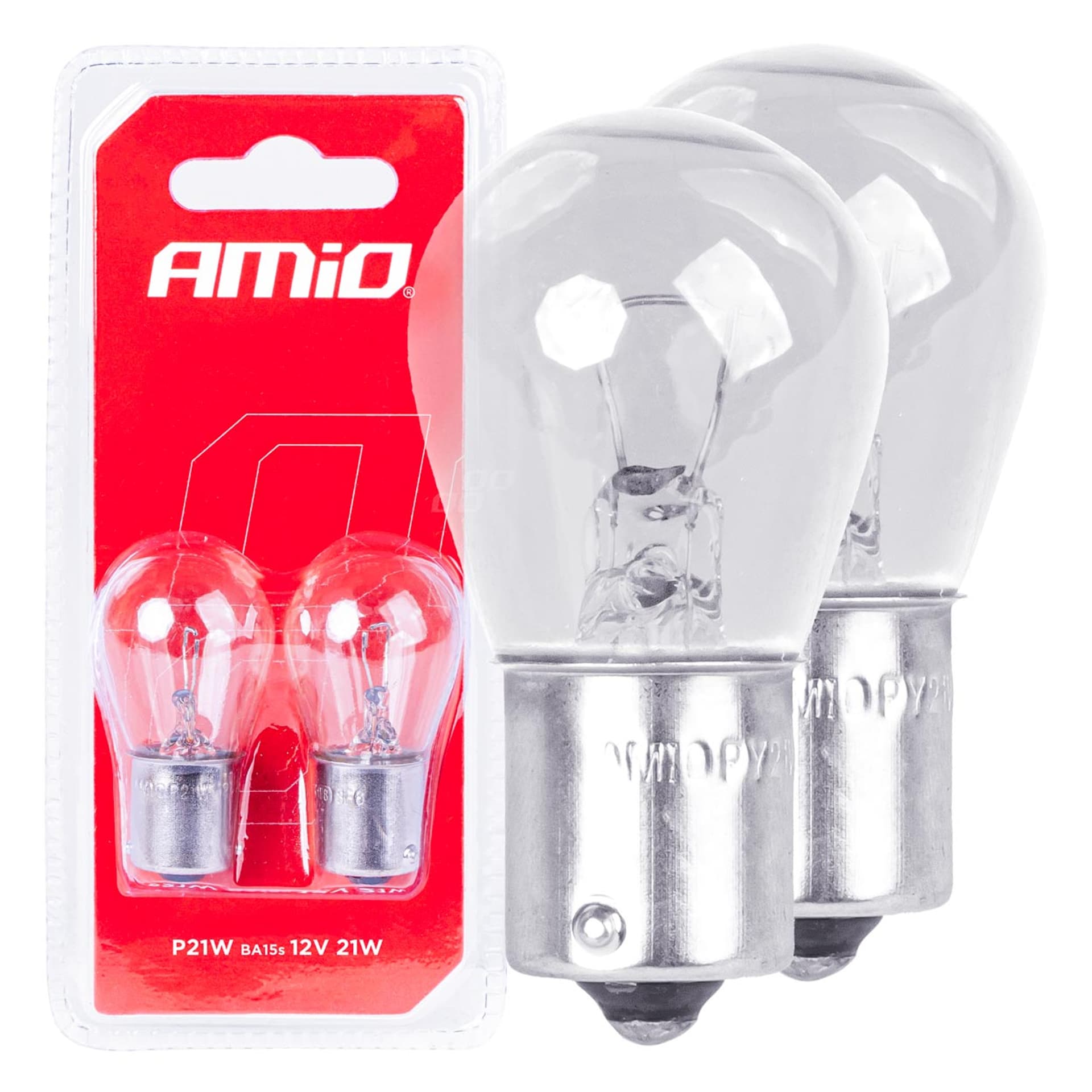 

Żarówki halogenowe p21w ba15s 12v 2szt. blister amio-03351