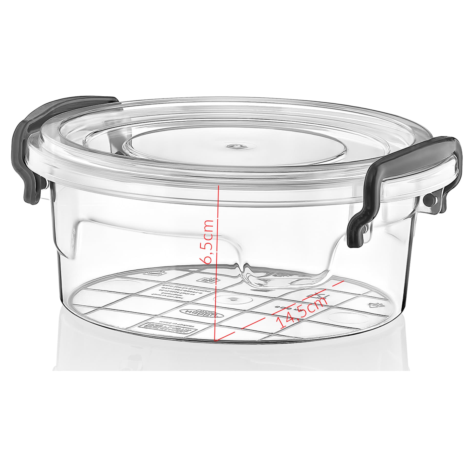

Pojemnik plastikowy 300ml OKRĄGŁY MULTI BOX z pokrywką