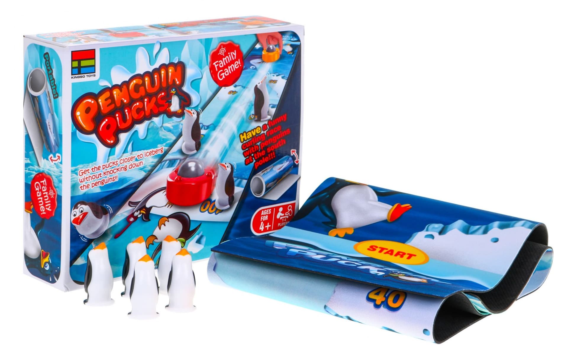 

Gra zręcznościowa dla dzieci "Curling z Pingwinami"