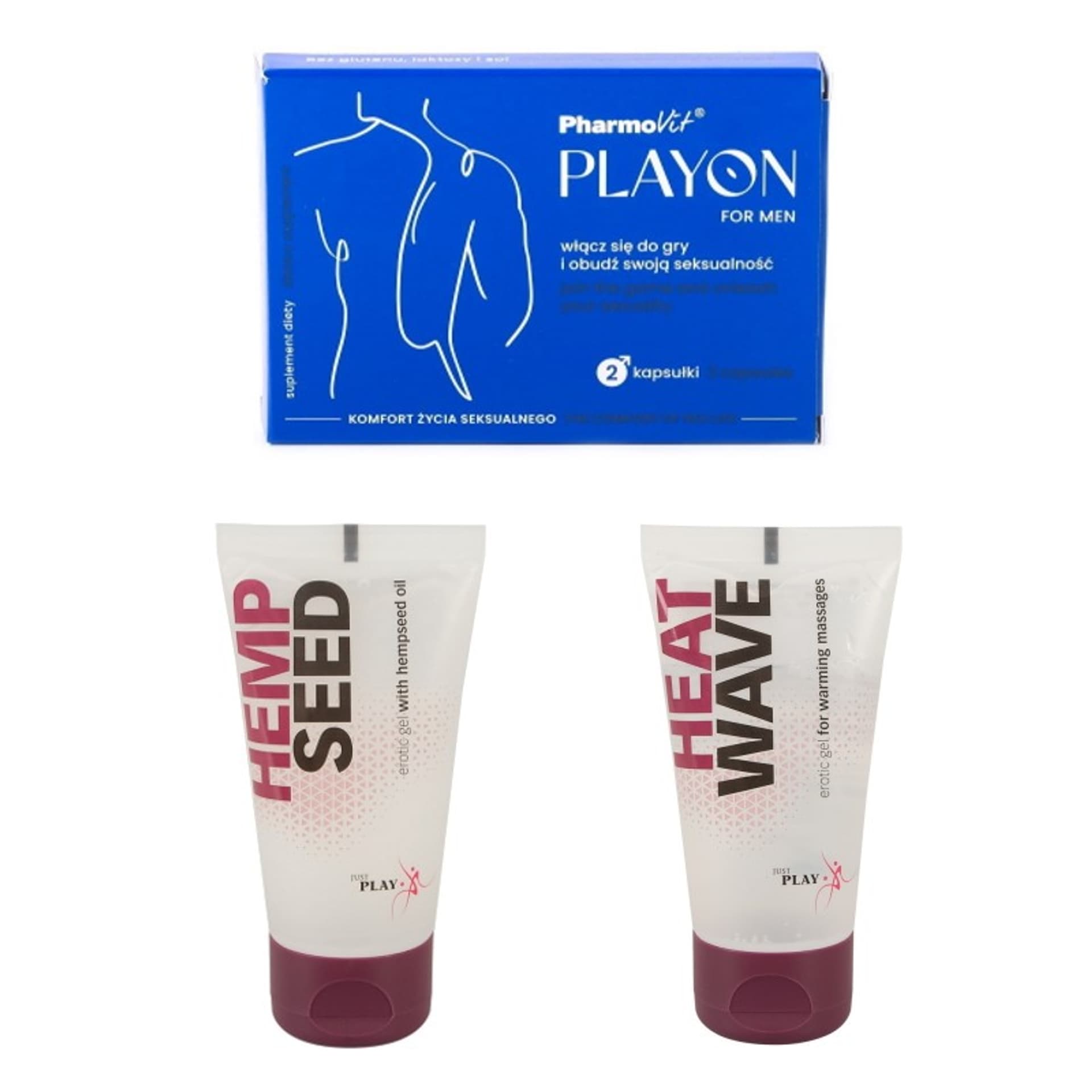 

Kapsułki Play on for Men + 2 x żel Just Play 50ml