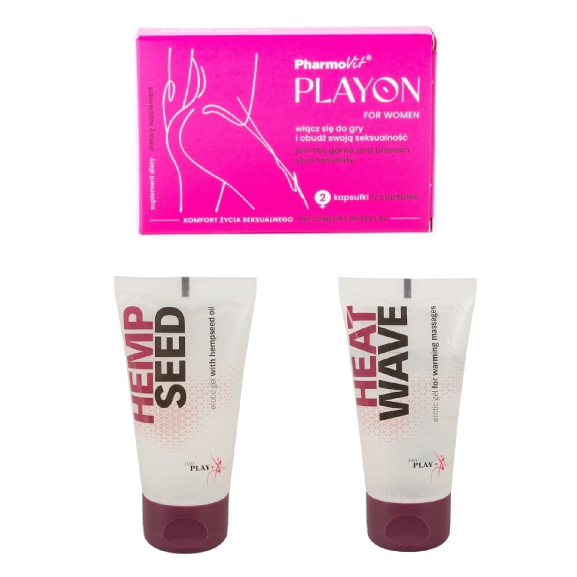 

Kapsułki Play on for Women + 2 x żel Just Play 50ml