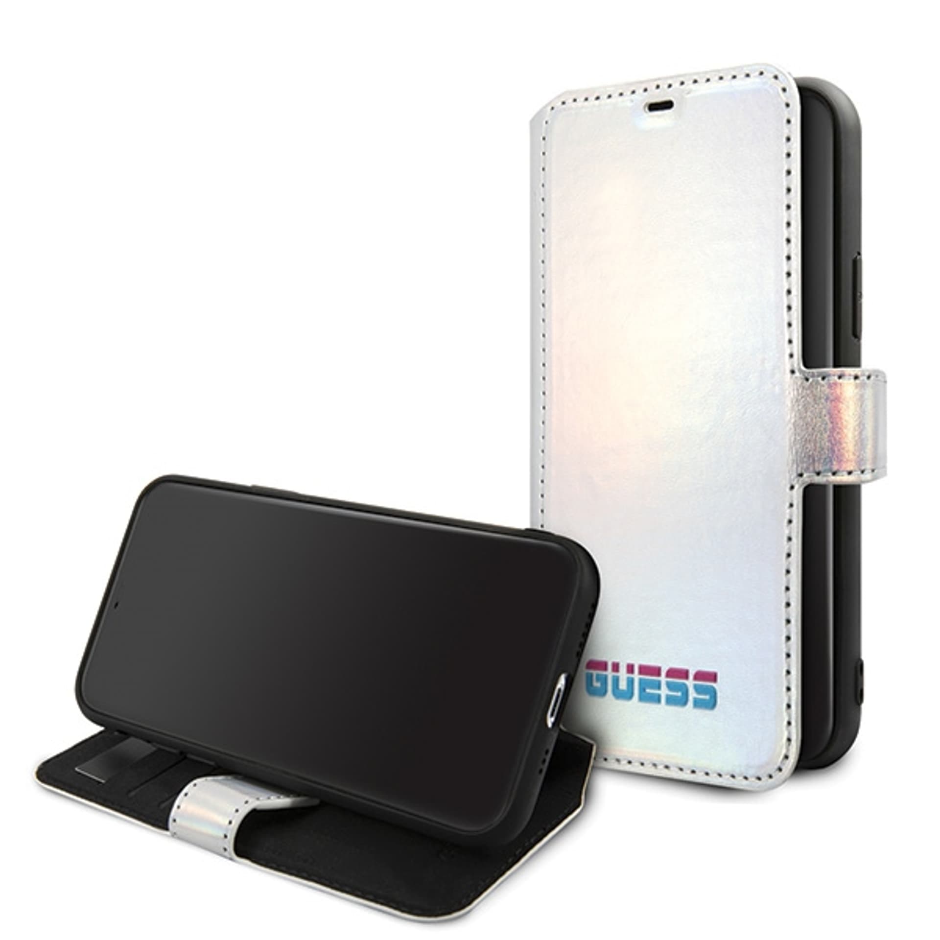 

Guess GUFLBKN61BLD iPhone 11 6,1" / Xr srebrny/silver book Iridescent