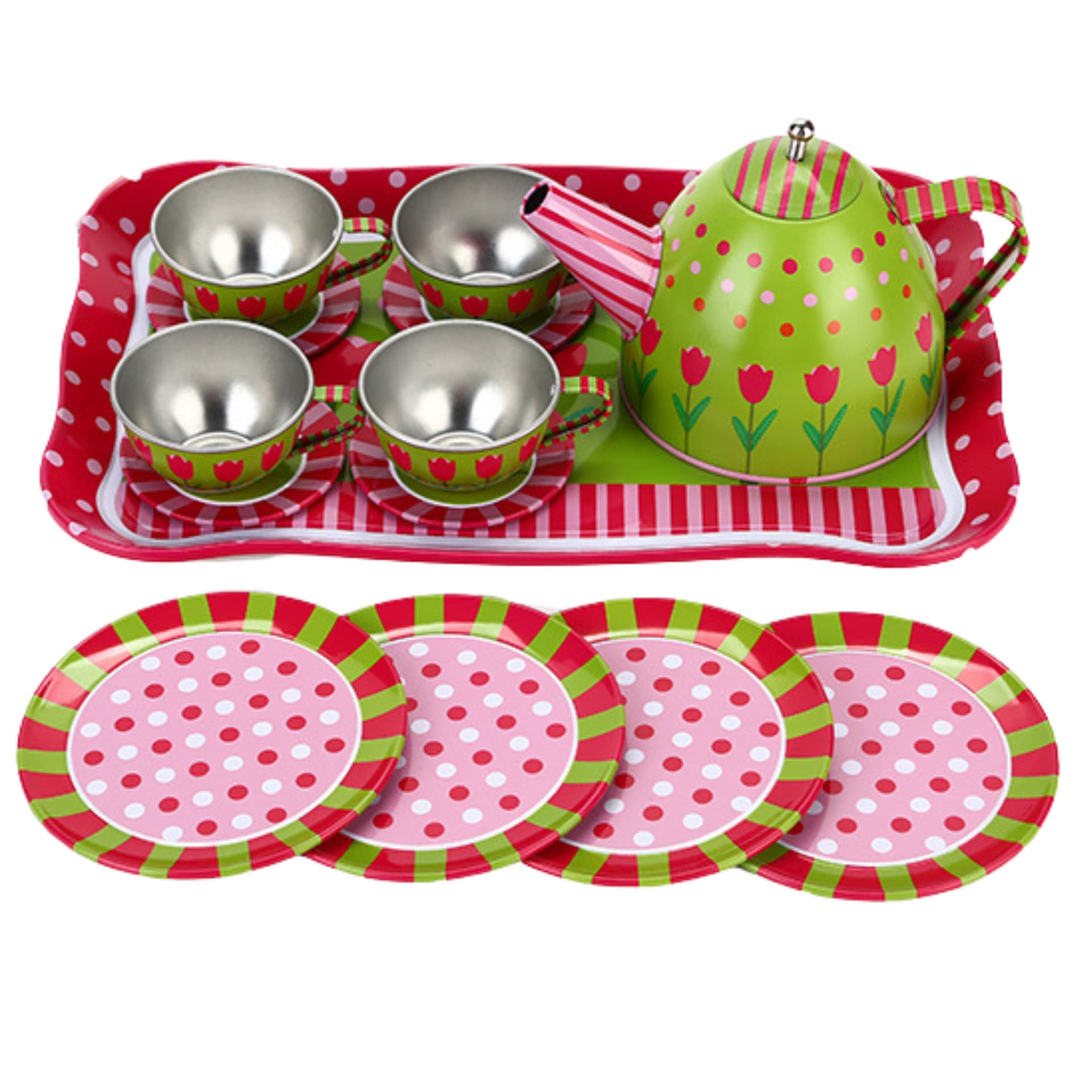 

DUŻY ZESTAW DO HERBATY TULIPANY TACKA TALERZYKI FILIŻANKI ZESTAW KUCHENNY