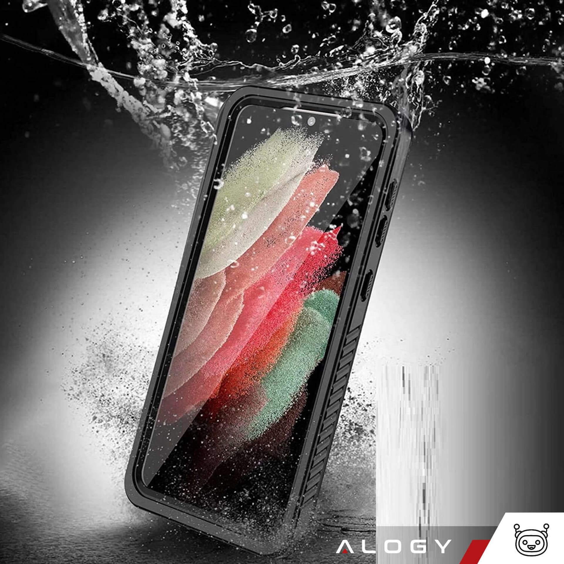 

Etui wodoodporne do Samsung Galaxy S22 360 Alogy Pancerne Armor IP68 ze smyczką Czarne