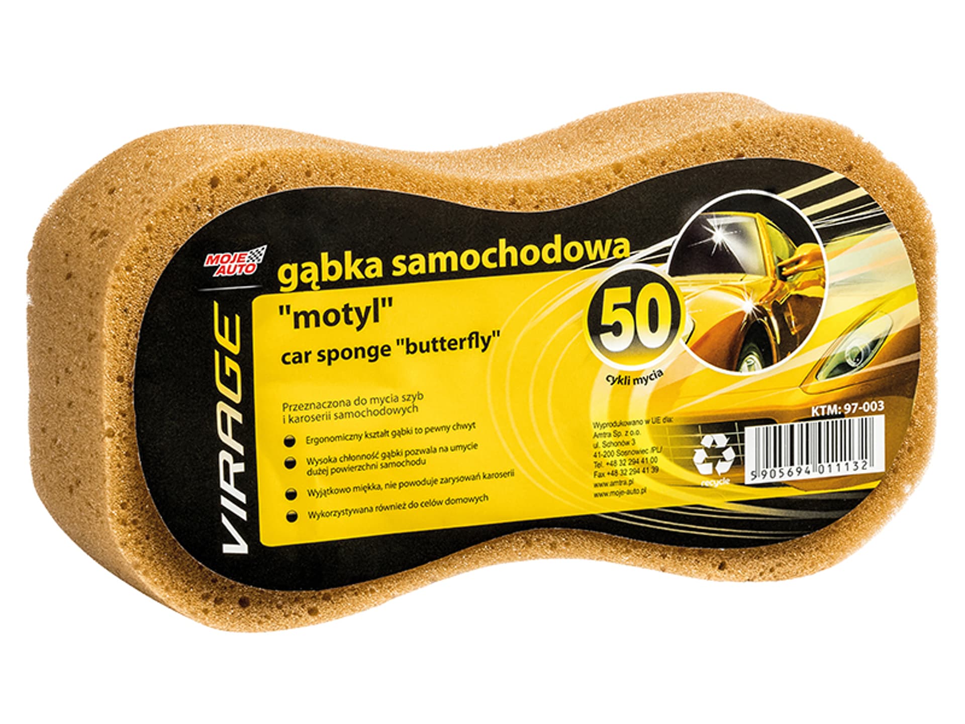 

52-258# Gąbka samochodowa motyl - virage