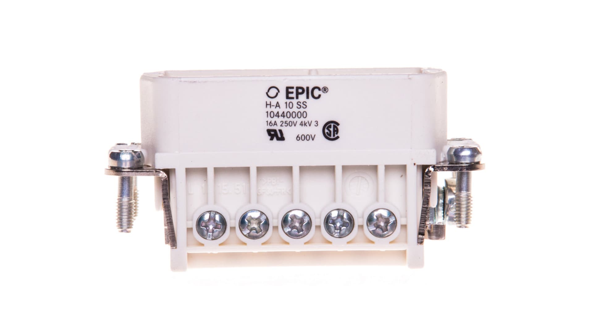 

Wkład złącza 10P+PE męski 16A 250V EPIC H-A 10 SS 10440000