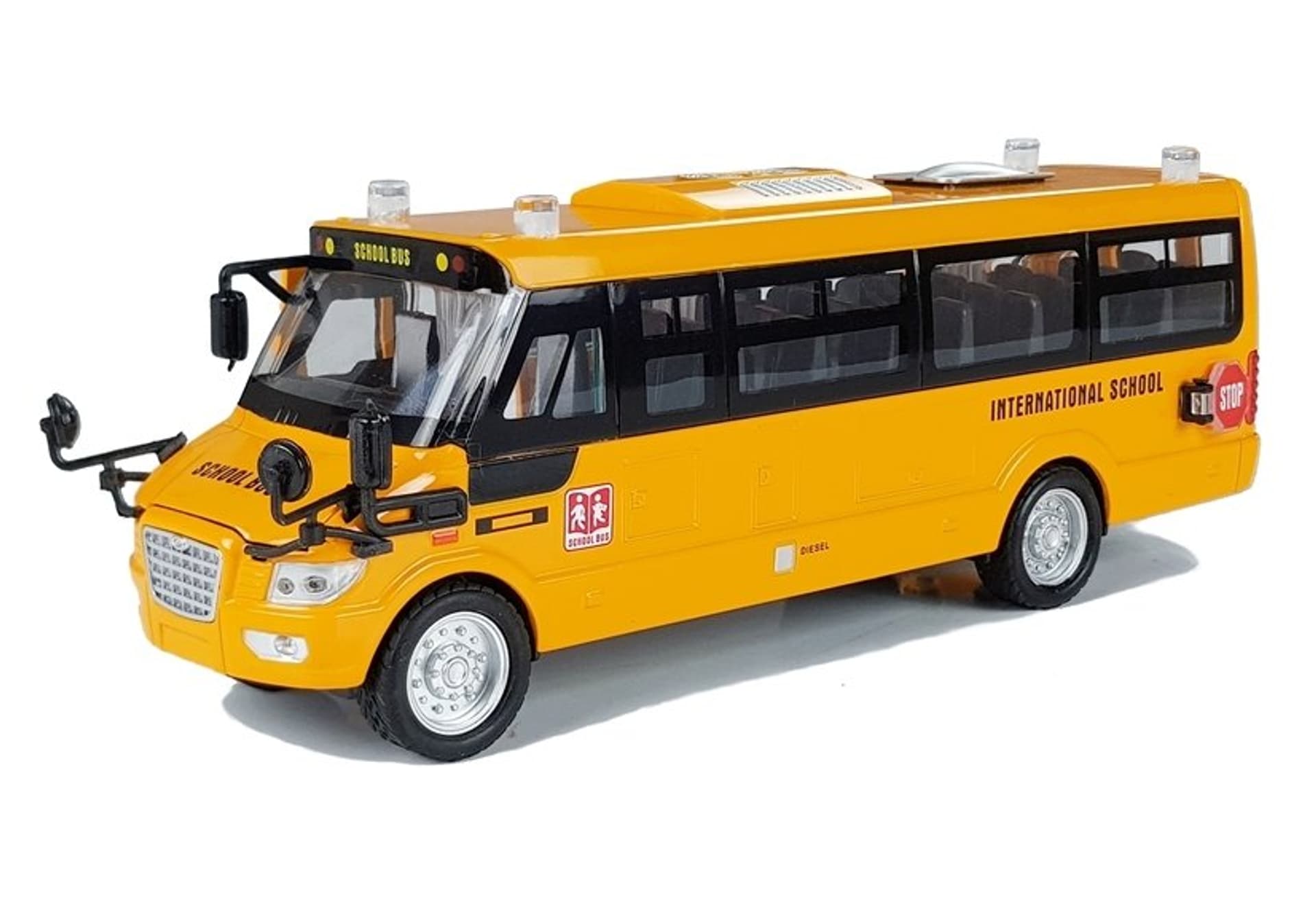 

Metalowy Autobus Szkolny z silnikiem naciąganym