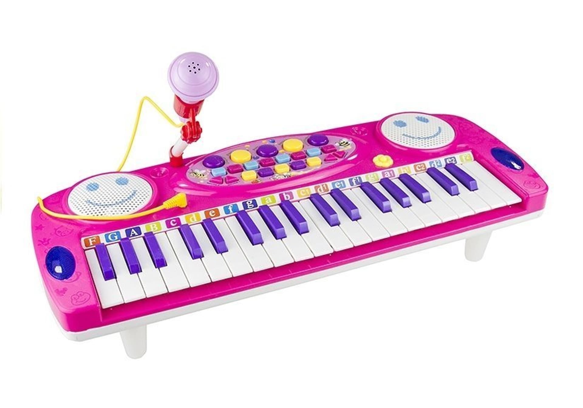 

Keyboard na Nóżkach Pianinko z Mikrofonem Różowy