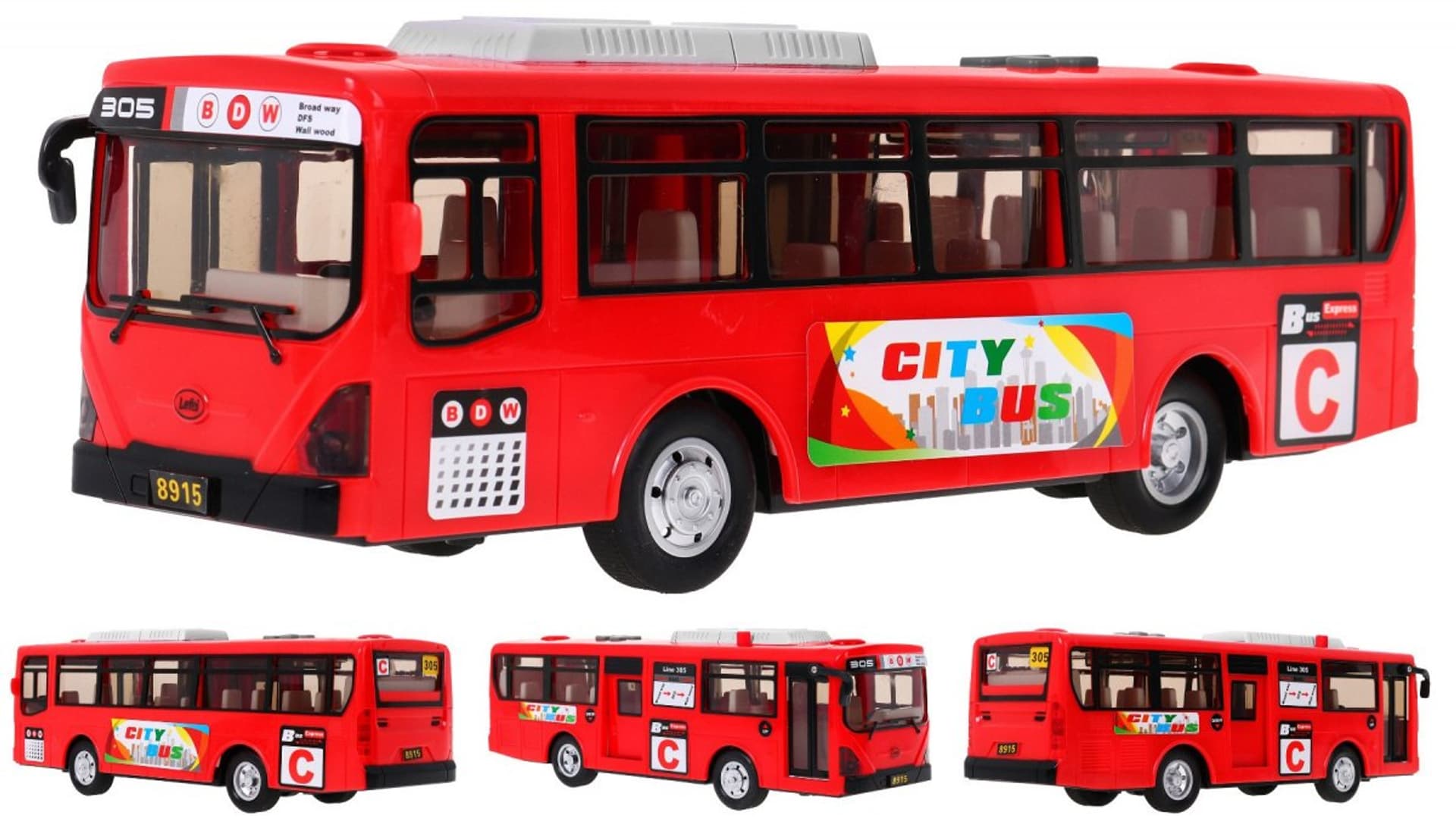 

Interaktywny Autobus szkolny dla dzieci 3+ czerwony + Otwierane drzwi + Dźwięki Światła