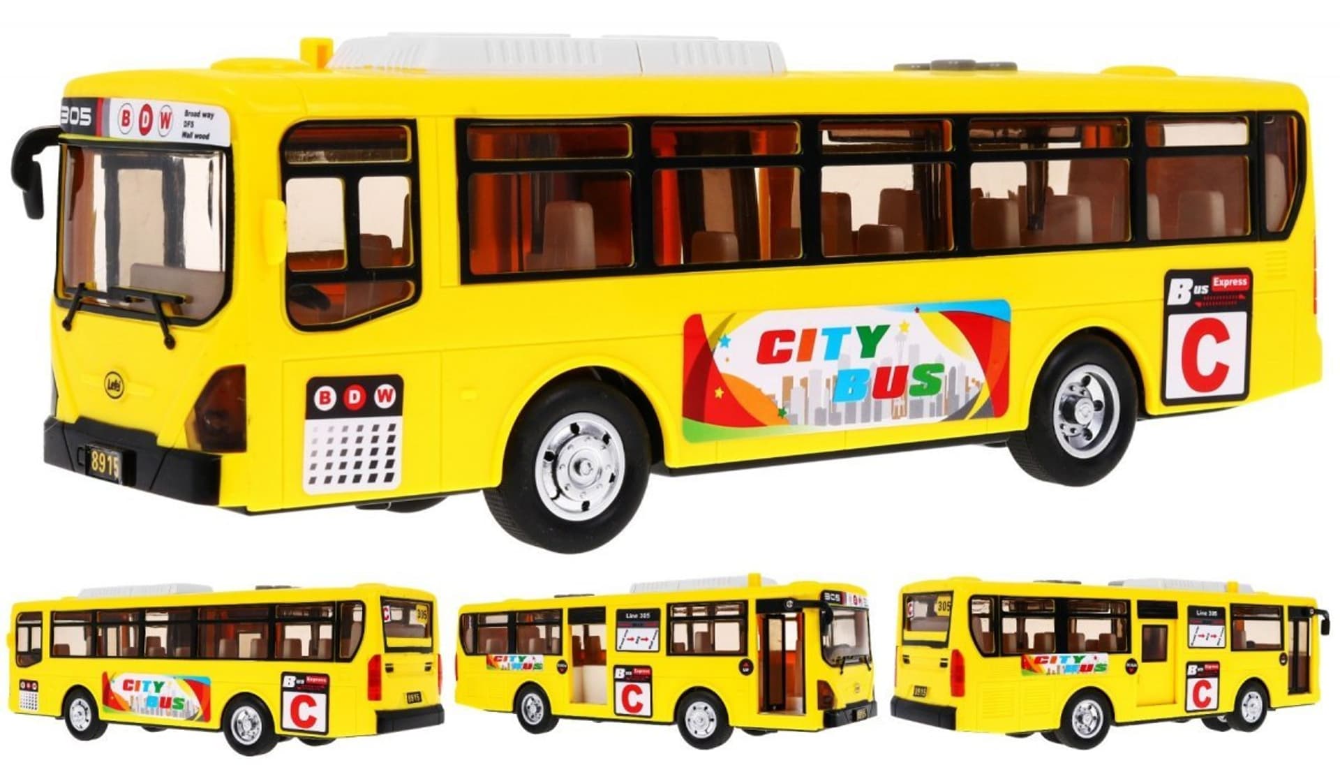 

Interaktywny Autobus szkolny dla dzieci 3+ żółty + Otwierane drzwi + Dźwięki Światła