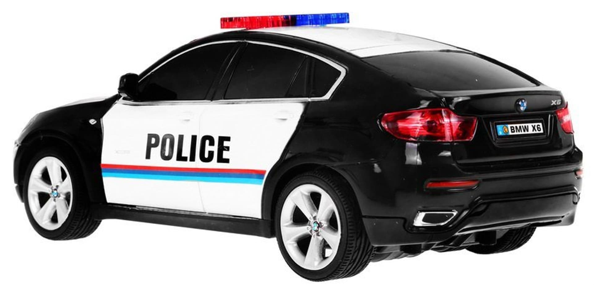 

Radiowóz BMW x6 dla dzieci 8+ Zdalnie sterowana policja 1:24 Światła kogut