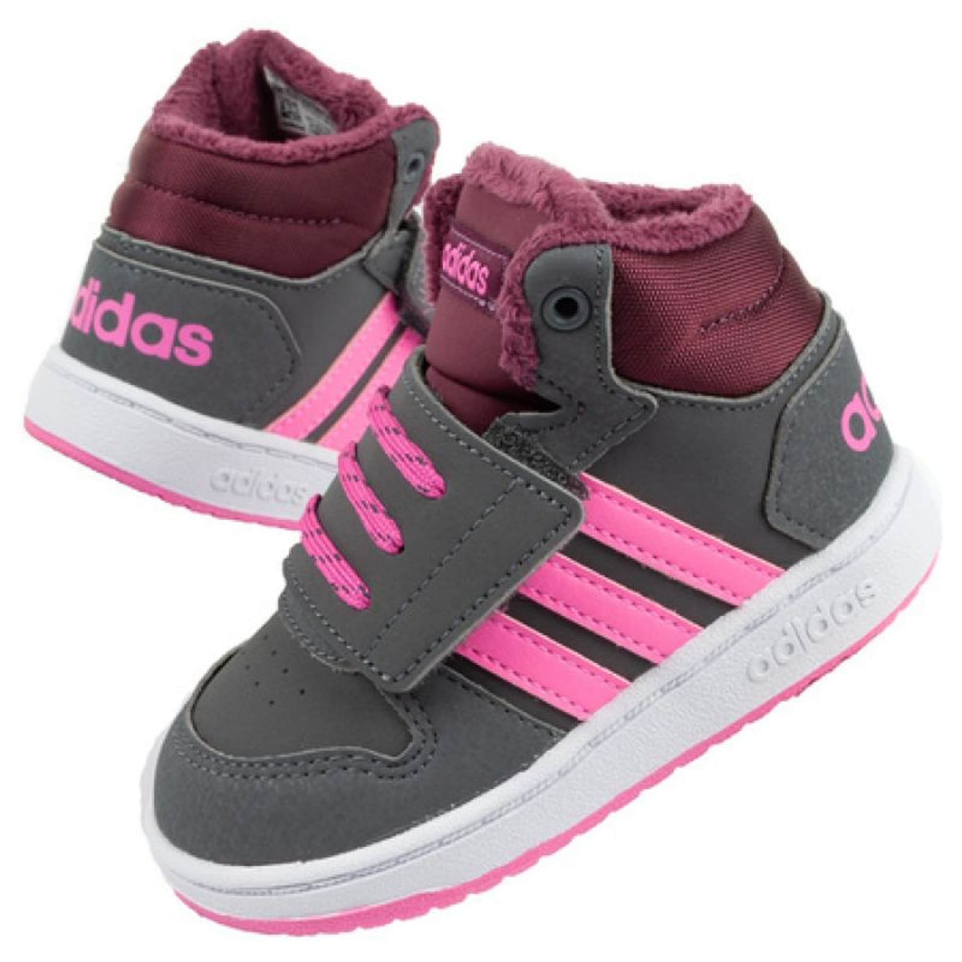 

Buty sportowe adidas Hoops Jr (kolor Szary/Srebrny, rozmiar 22)