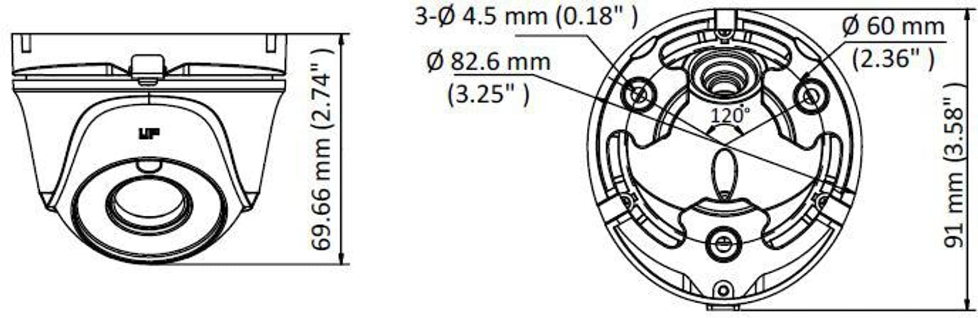 

Kamera 4w1 Hilook by Hikvision kopułka 2MP TVICAM-T2M 2.8mm