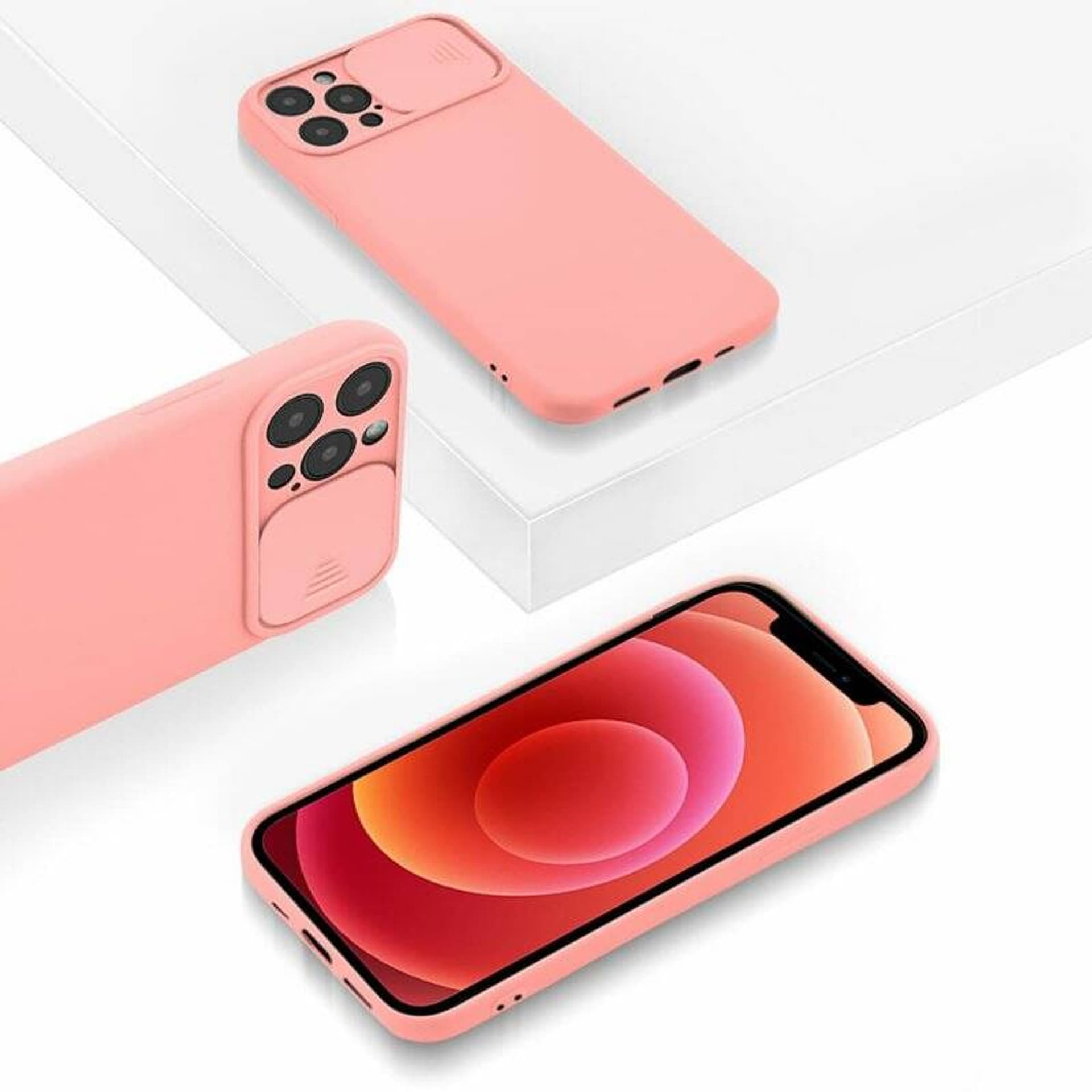 

Etui SAMSUNG GALAXY A50 Silikonowe z Osłoną na Aparat Nexeri Silicone Lens jasny róż