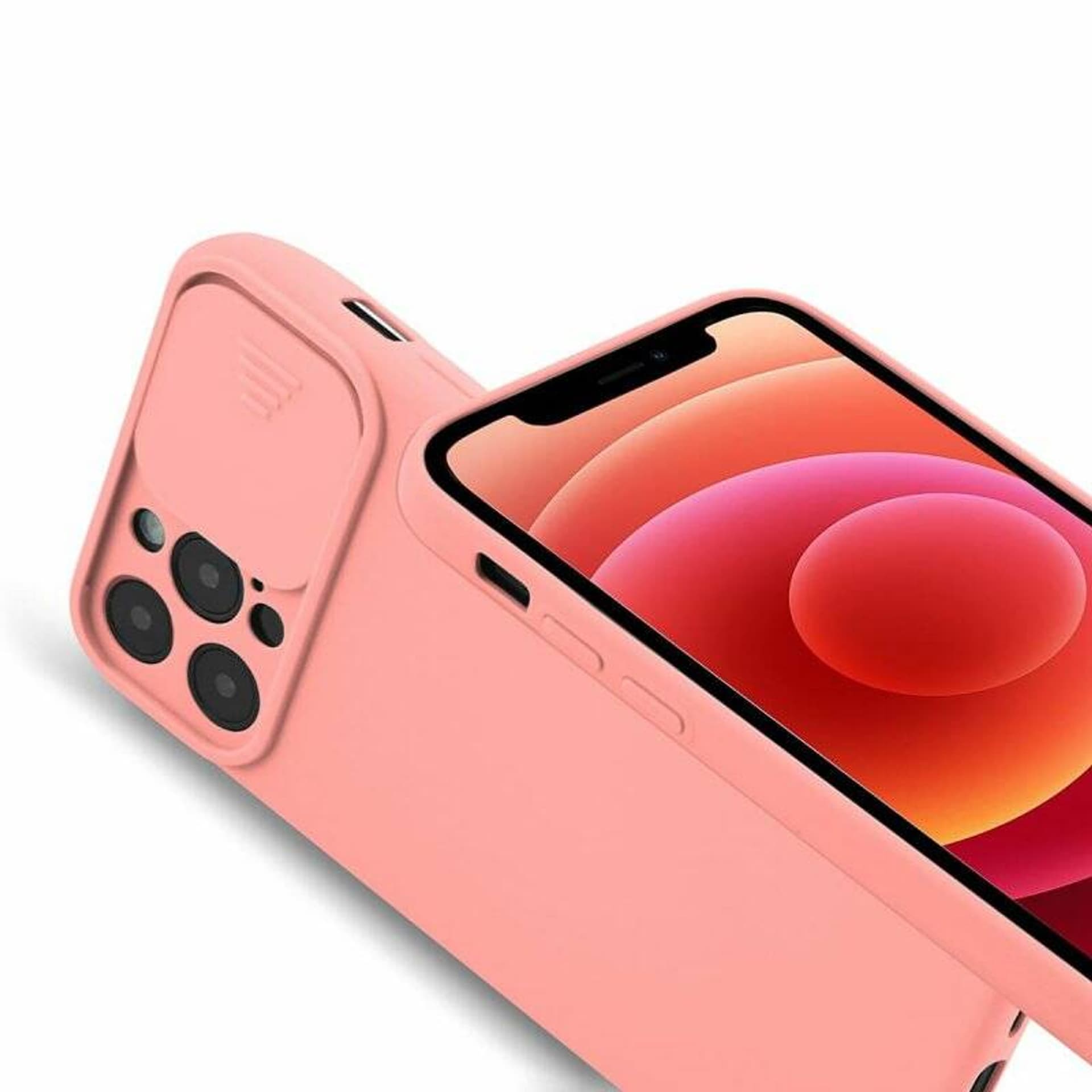 

Etui MOTOROLA MOTO G10 / G30 Silikonowe z Osłoną na Aparat Nexeri Silicone Lens brzoskwiniowe