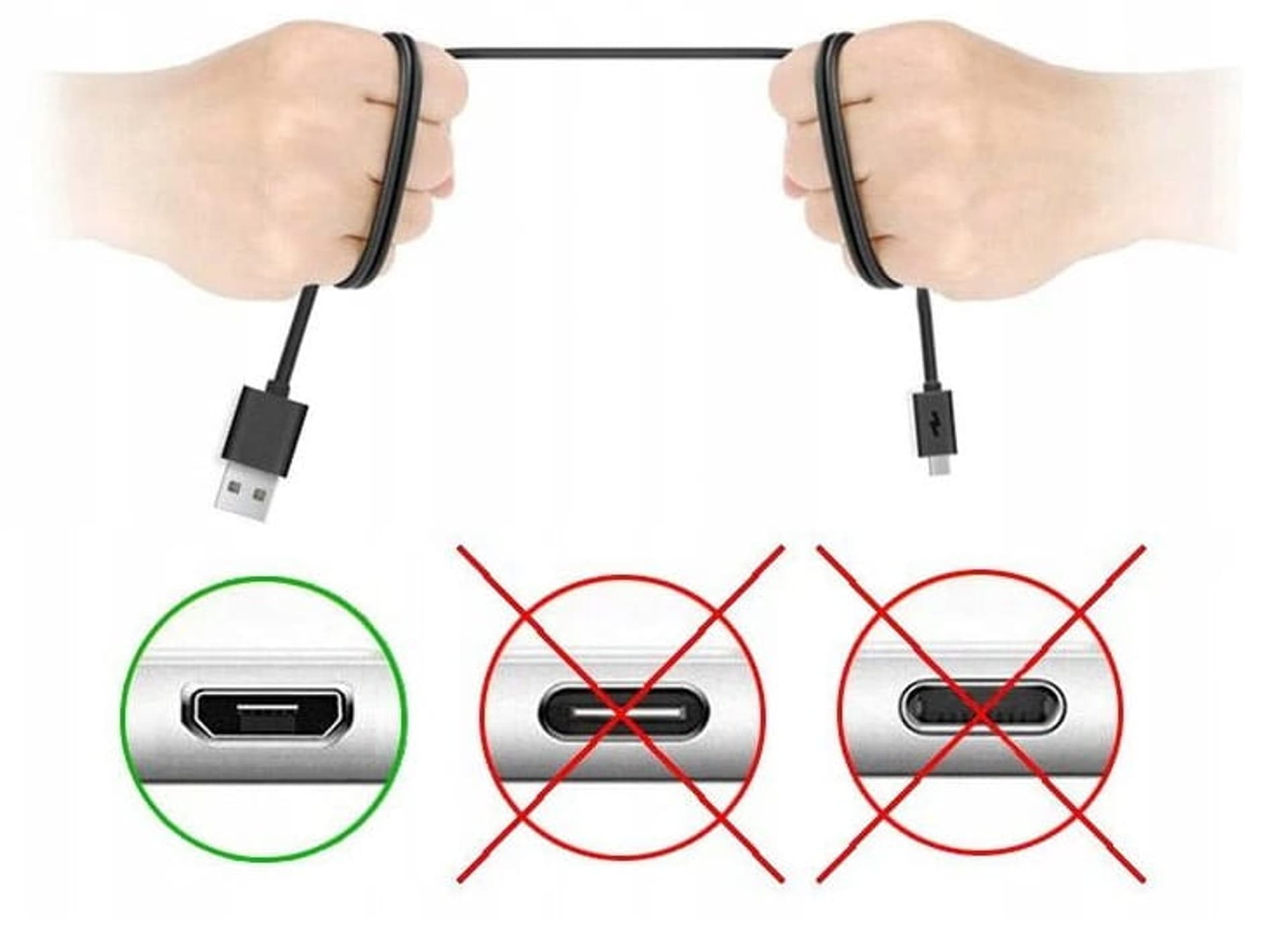 

Kabel micro USB do telefonu, nawigacji, foto (1.5 m czarny)