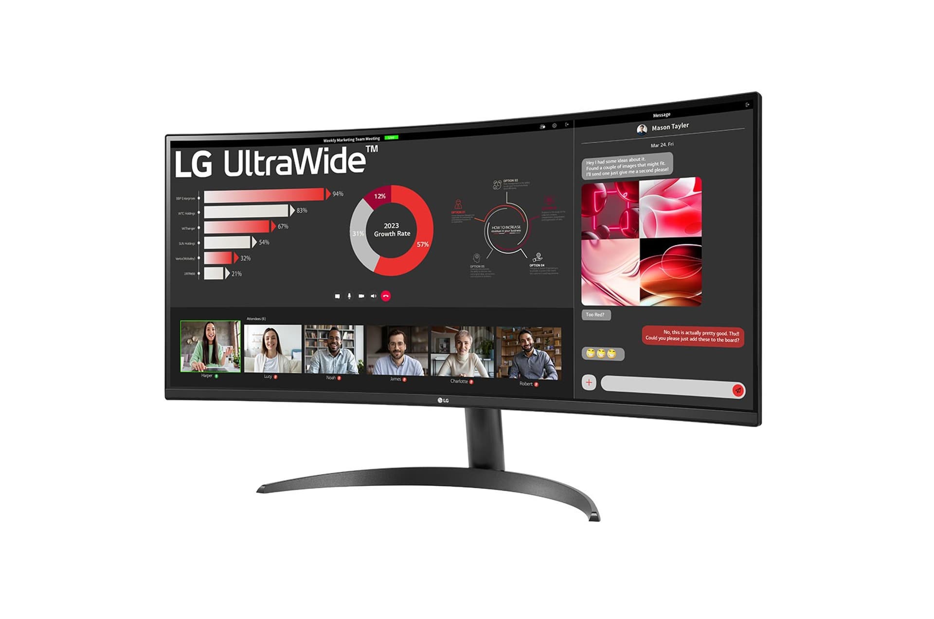 

Monitor LG Curved UltraWide 34WR50QC-B.AEU 34 ", VA, QHD, 3440 x 1440, 21:9, 5 ms, 100 Hz, ilość portów HDMI 2