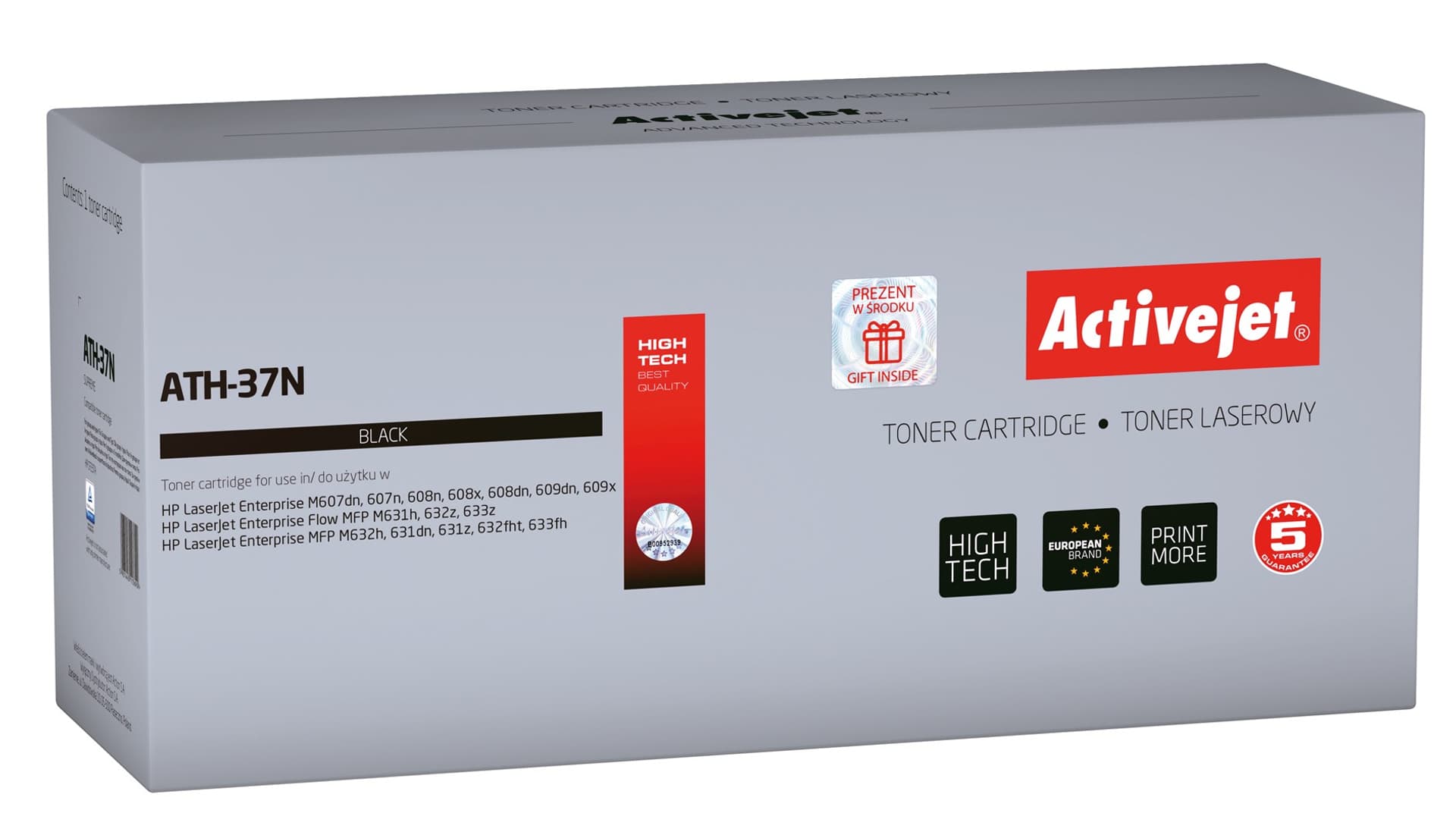 

Toner Activejet ATH-37N (zamiennik HP 37A CF237A; Supreme; 11000 stron; czarny)