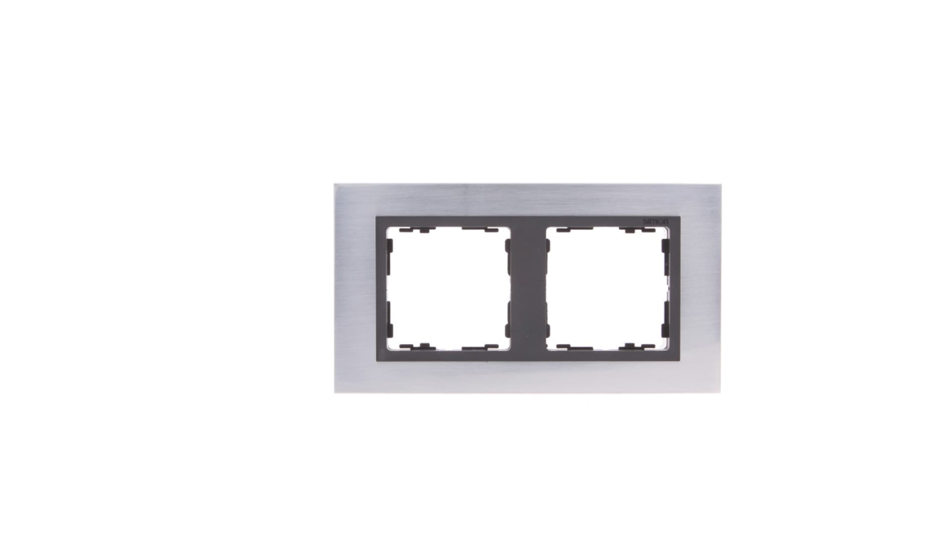 

Simon 82 Ramka podwójna pozioma metalowa stal inox/ ramka pośrednia grafitowa 82827-37