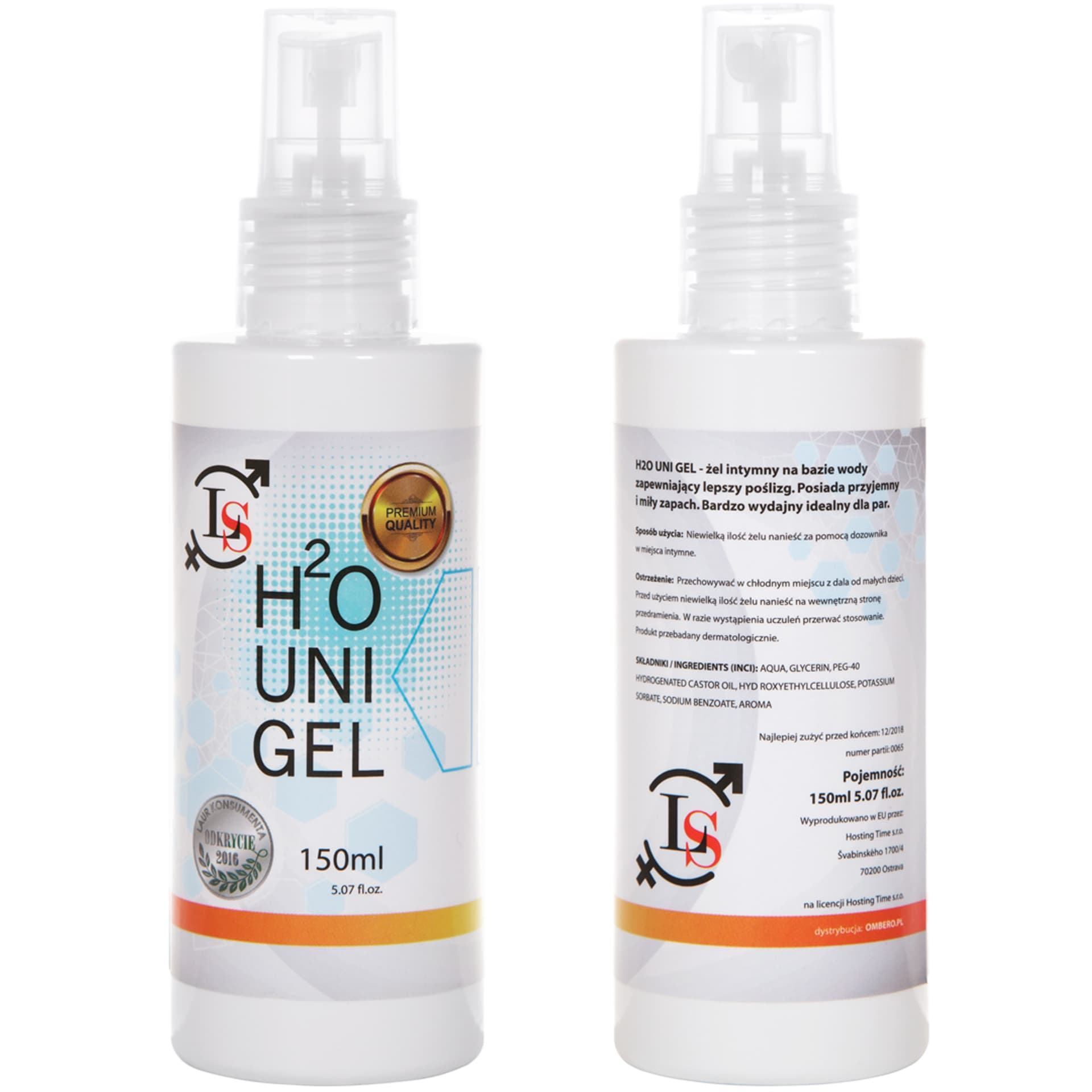 

Lubrykant uniwersalny H2O UNI 150 ml LoveStim
