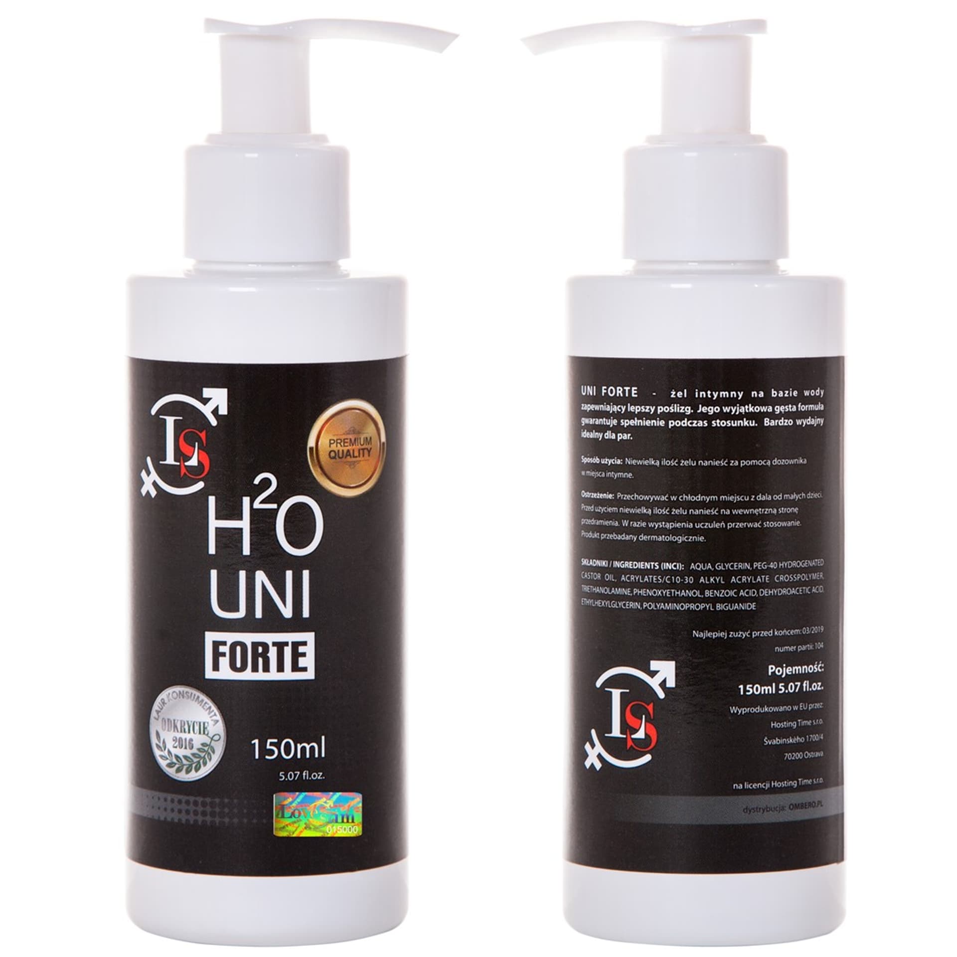 

Lubrykant H2O UNI Forte 150 ml LoveStim