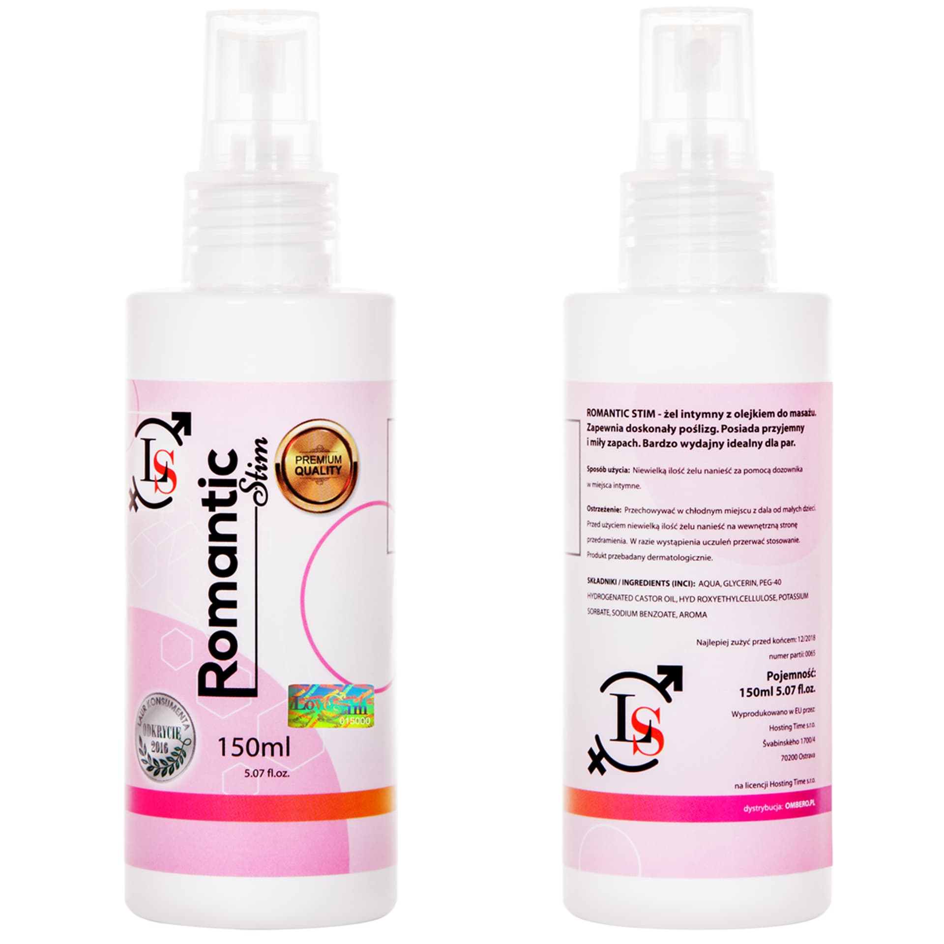 

Olejek do masażu i lubrykant Romantic Stim 150 ml LoveStim