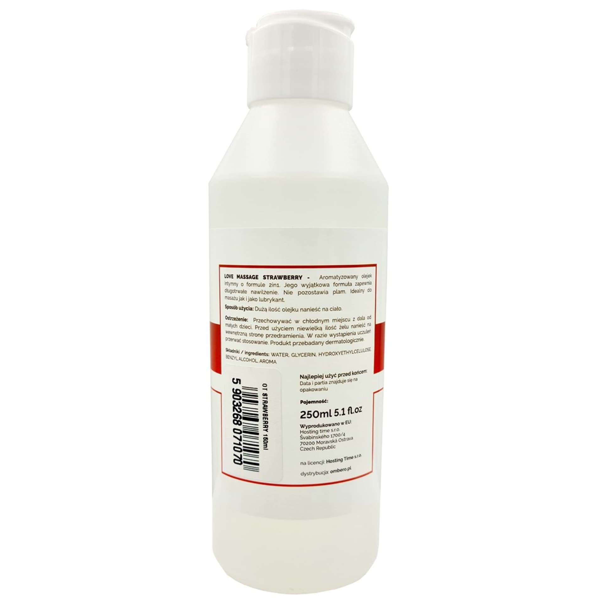 

Olejek do masażu i lubrykant truskawkowy 250ml LoveStim
