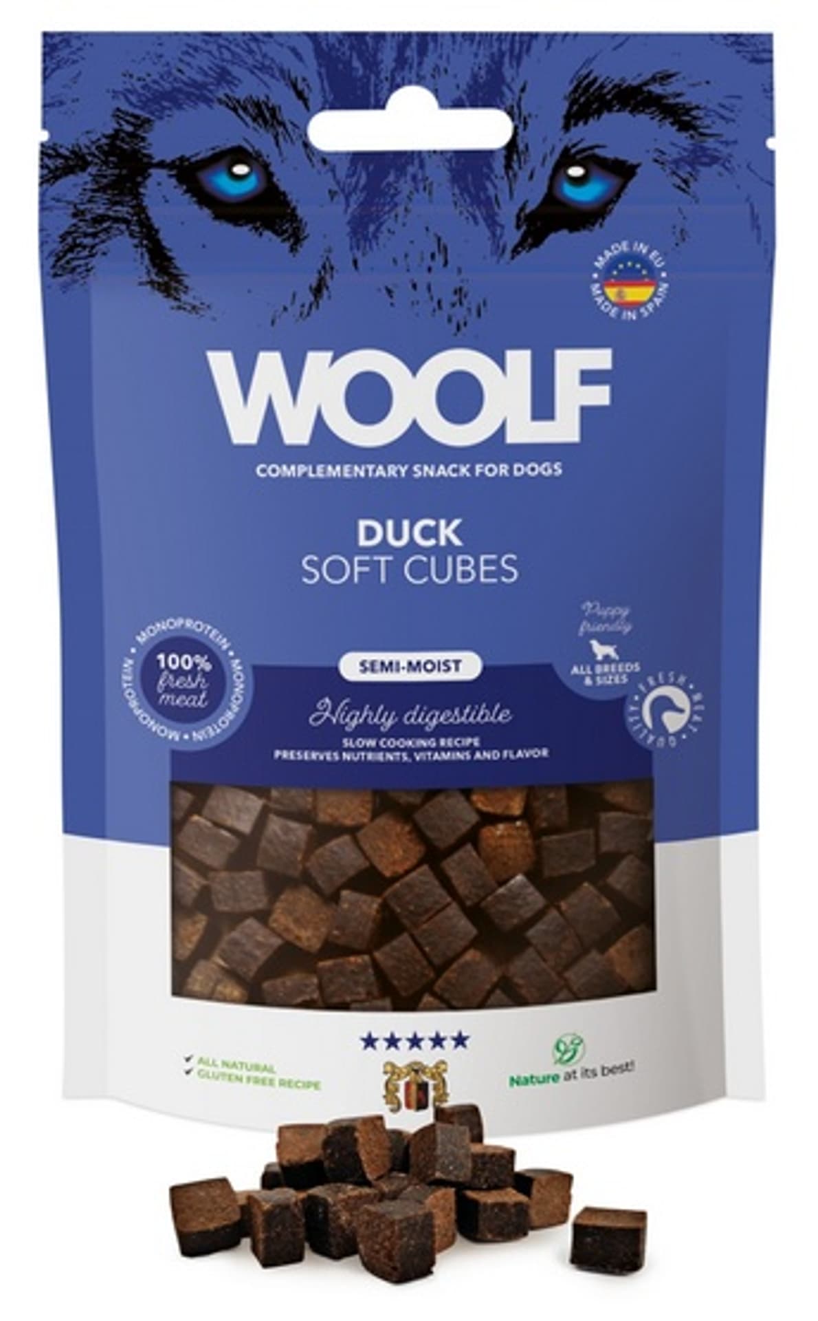 

Woolf Soft Cubes Monoprotein Duck 100g
