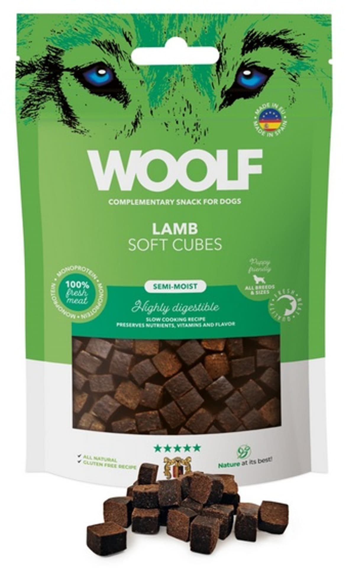 

Woolf Soft Cubes Monoprotein Lamb 100g