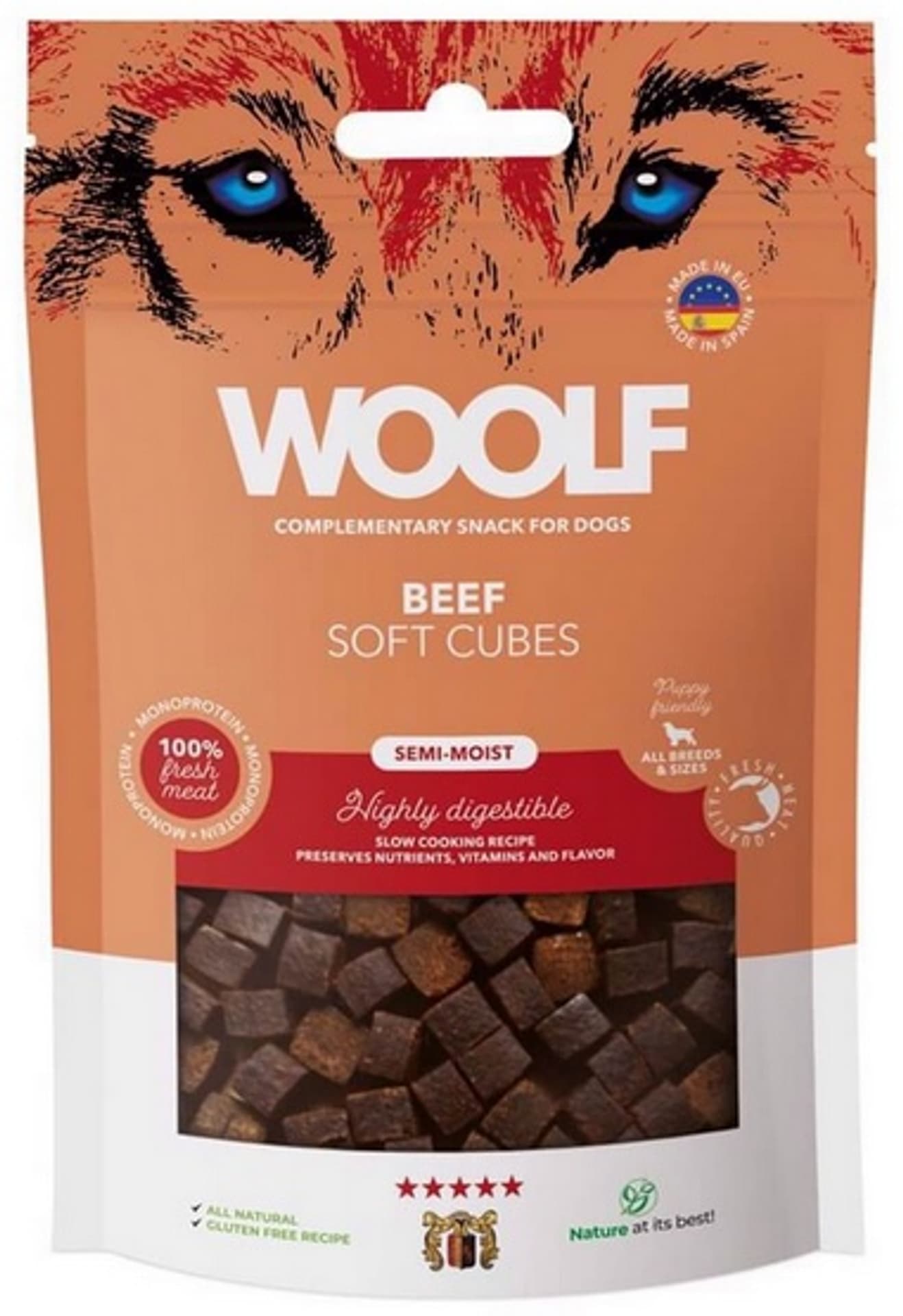 

Woolf Soft Cubes Monoprotein Beef 100g