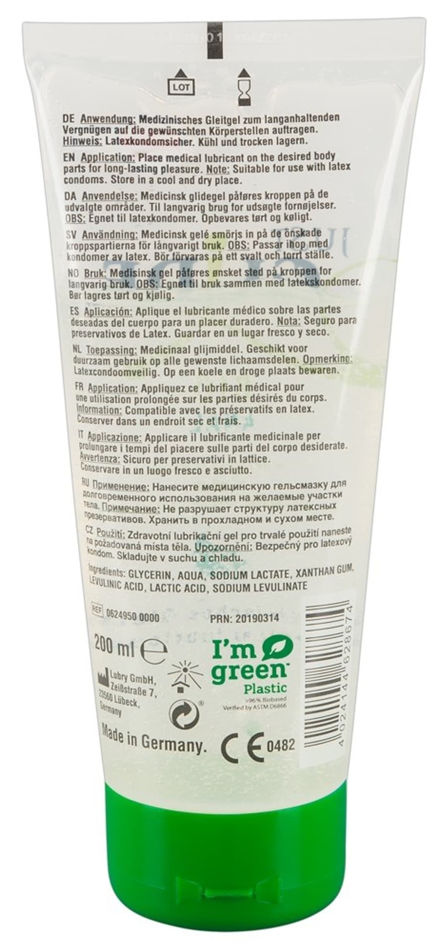 

Lubrykant analny 200 ml Just Glide Bio