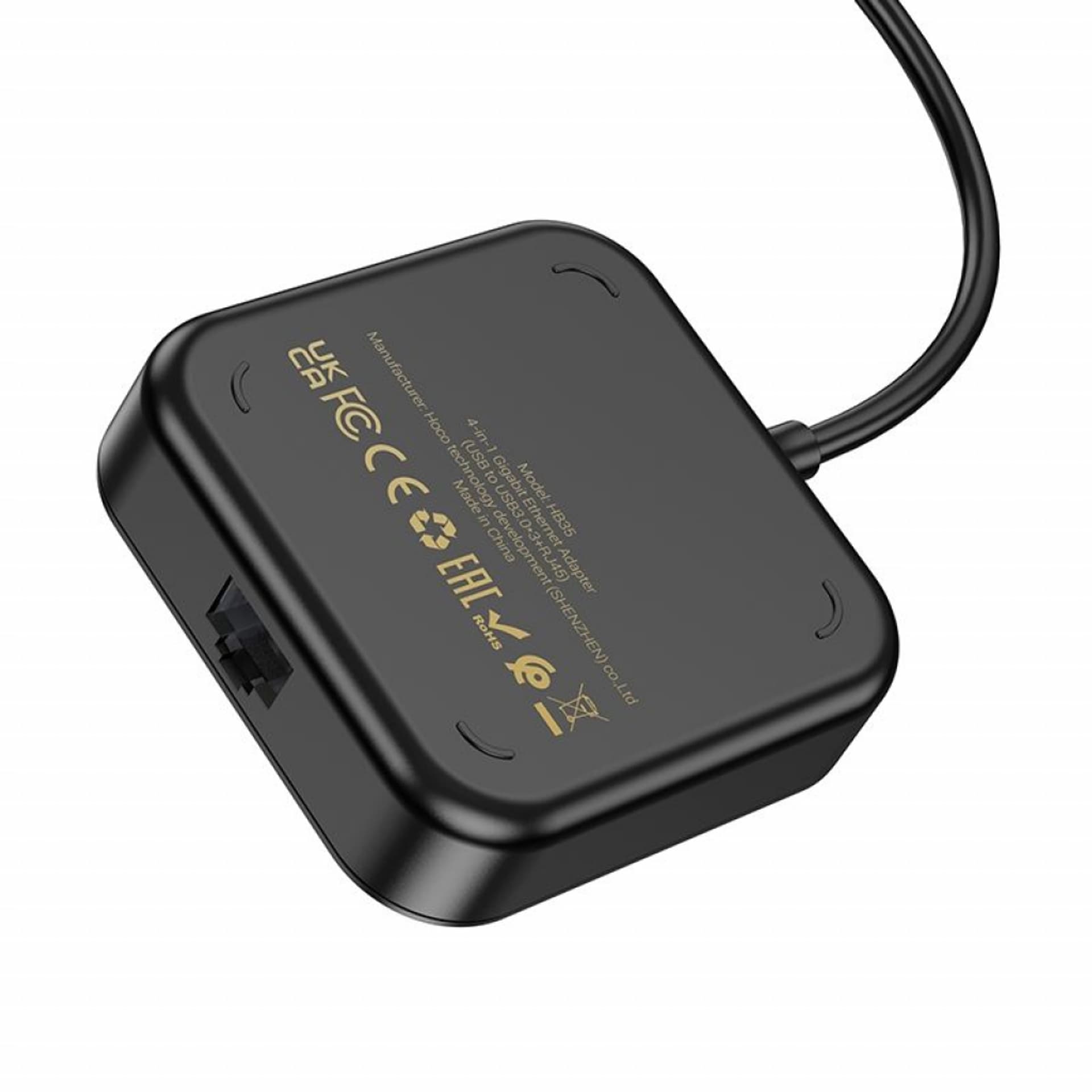 

HUB USB / 3x USB 3.0 żeński + RJ45 Hoco HB35