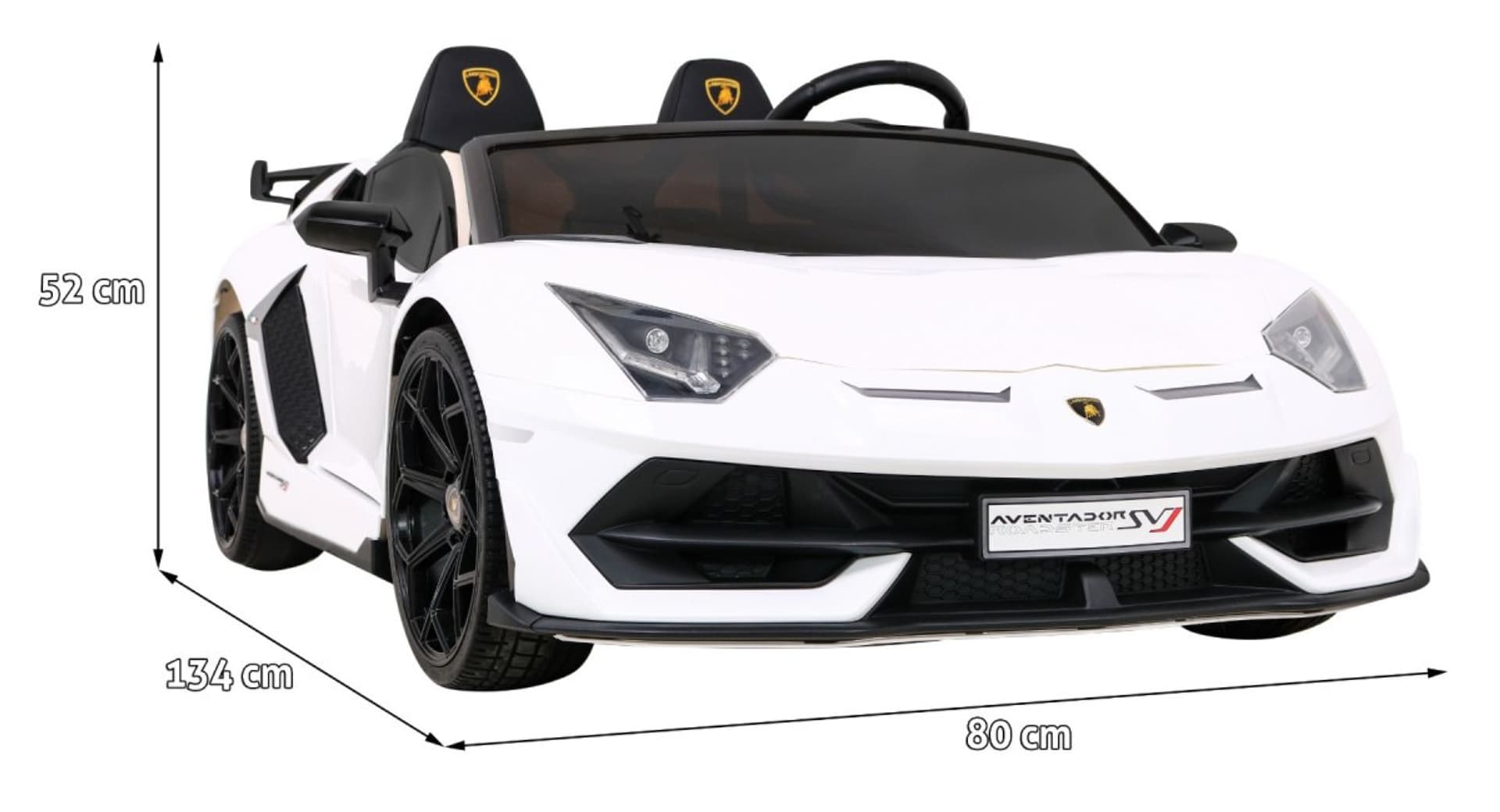 

Lamborghini SVJ DRIFT dla 2 dzieci Biały + Funkcja driftu + Pilot + MP3 LED + Wolny Start