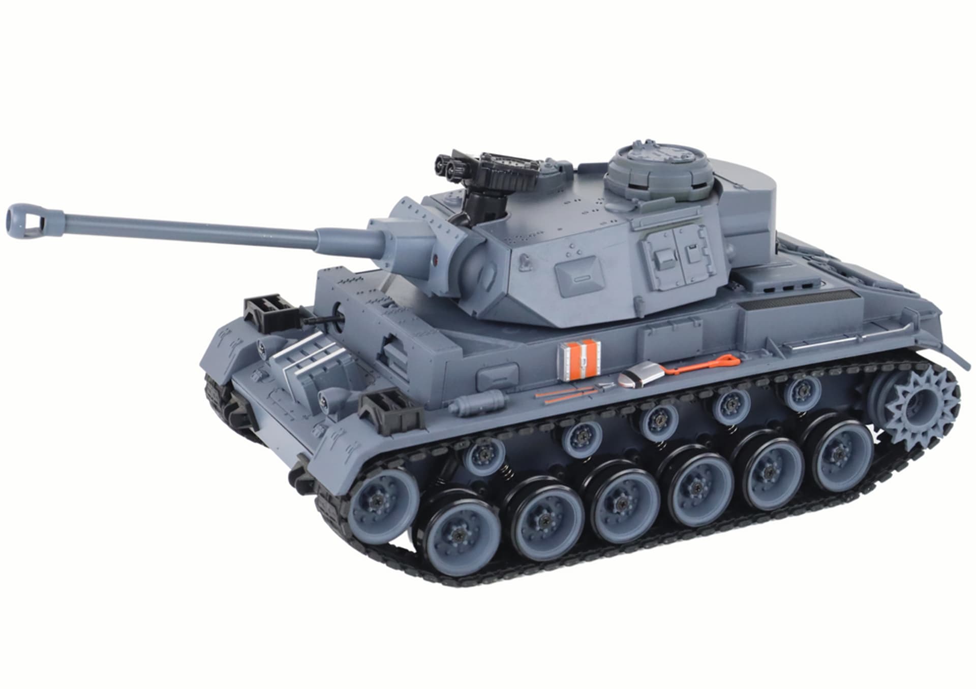 

Czołg Zdalnie Sterowny RC 1:18 Armata Dym Tarcza Dźwięki Szary
