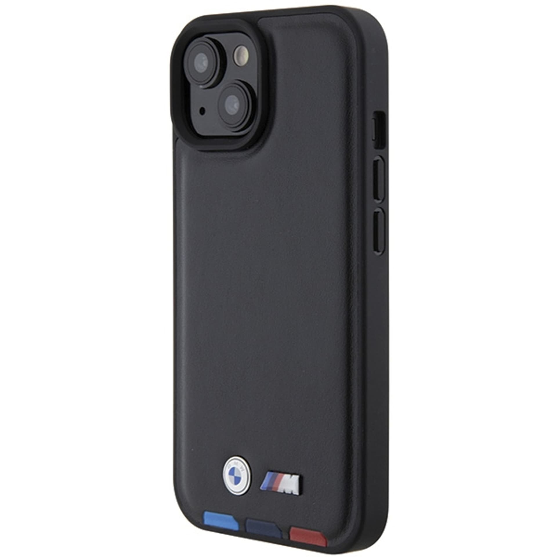

BMW BMHCP15S22PTDK iPhone 15 6.1" czarny/black Leather Stamp Tricolor