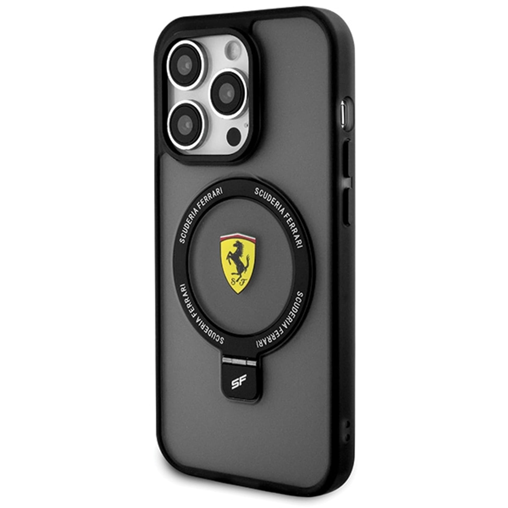 

Ferrari FEHMP15LUSCAK iPhone 15 Pro 6.1" czarny/black hardcase Ring Stand 2023 Collection MagSafe