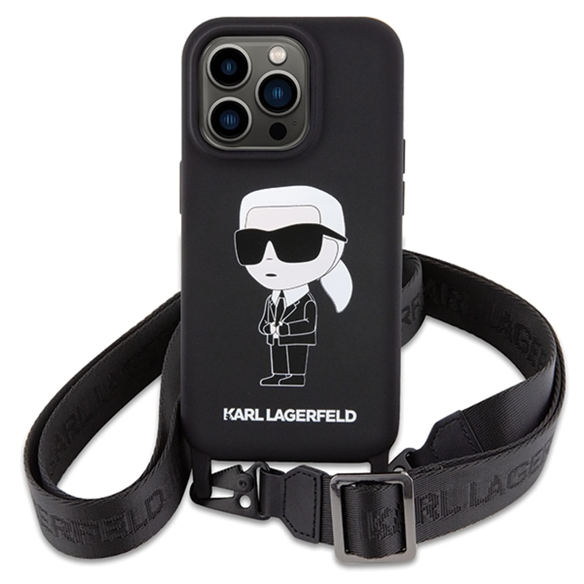 

Karl Lagerfeld KLHCP15LSCBSKNK iPhone 15 Pro 6.1" hardcase czarny/black Crossbody Silicone Ikonik