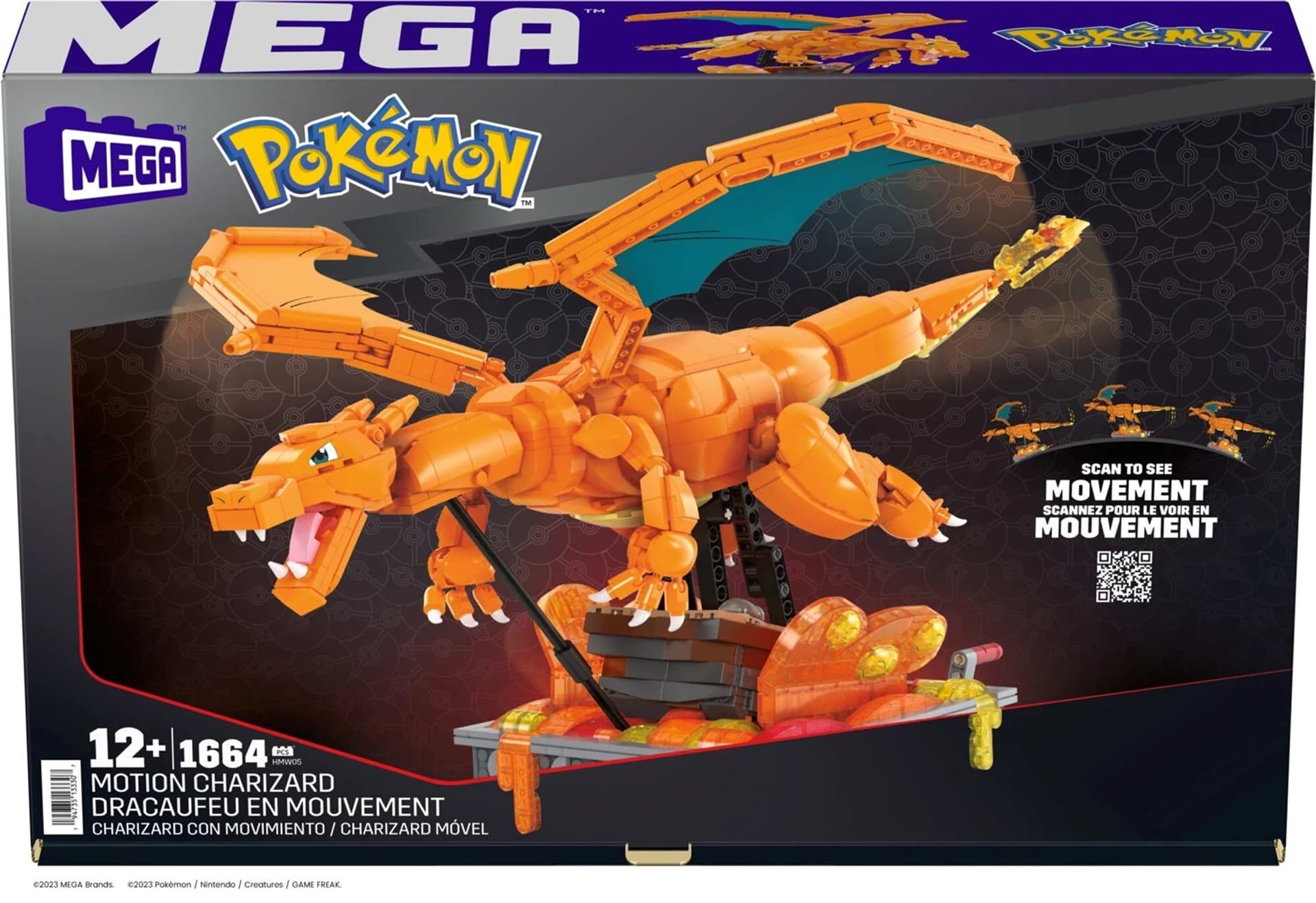 

MEGA Pokemon Mechaniczny Charizard z ruchem Zestaw klocków HMW05