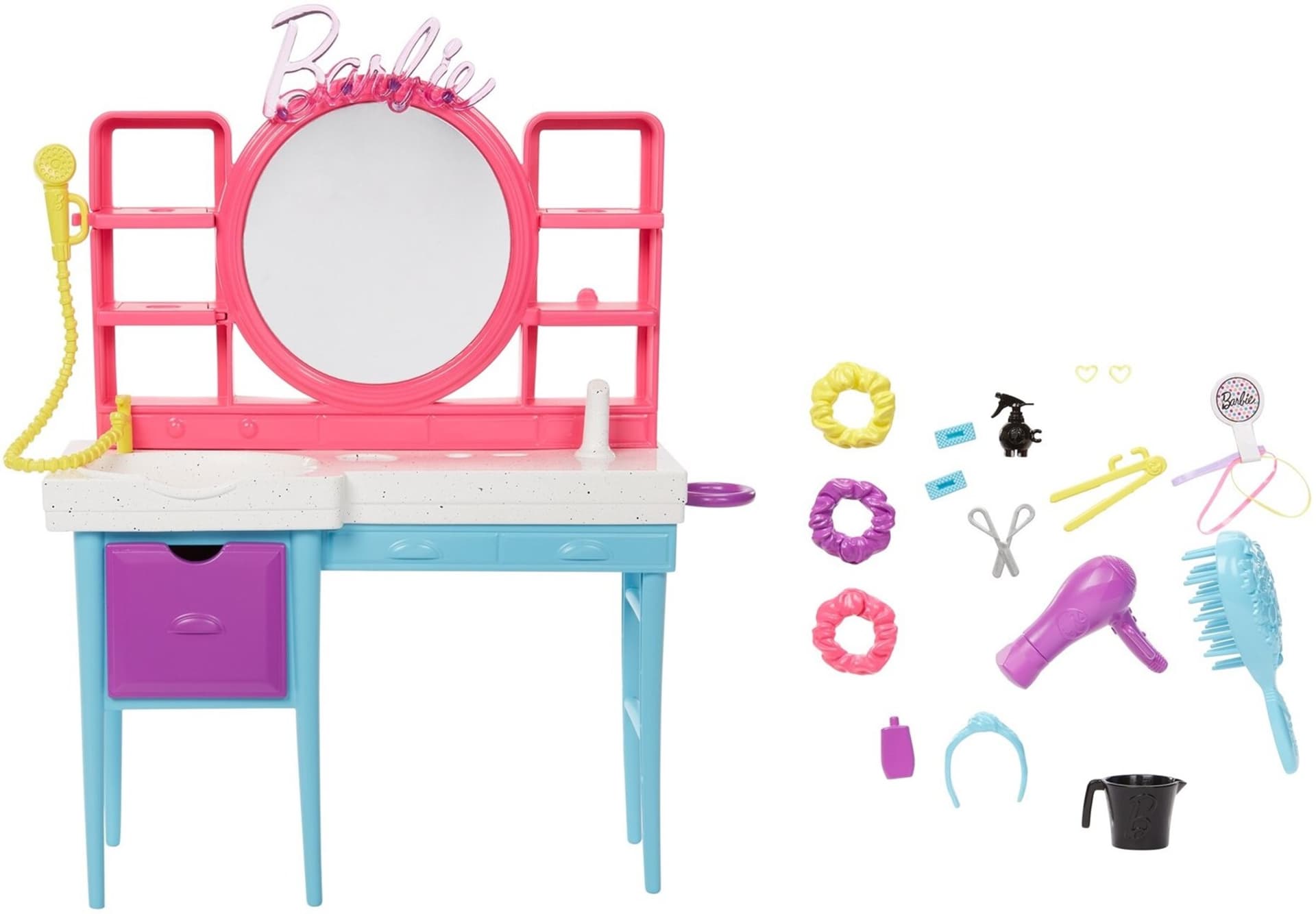 

Barbie Salon fryzjerski Totally Hair Zestaw + Lalka HKV00