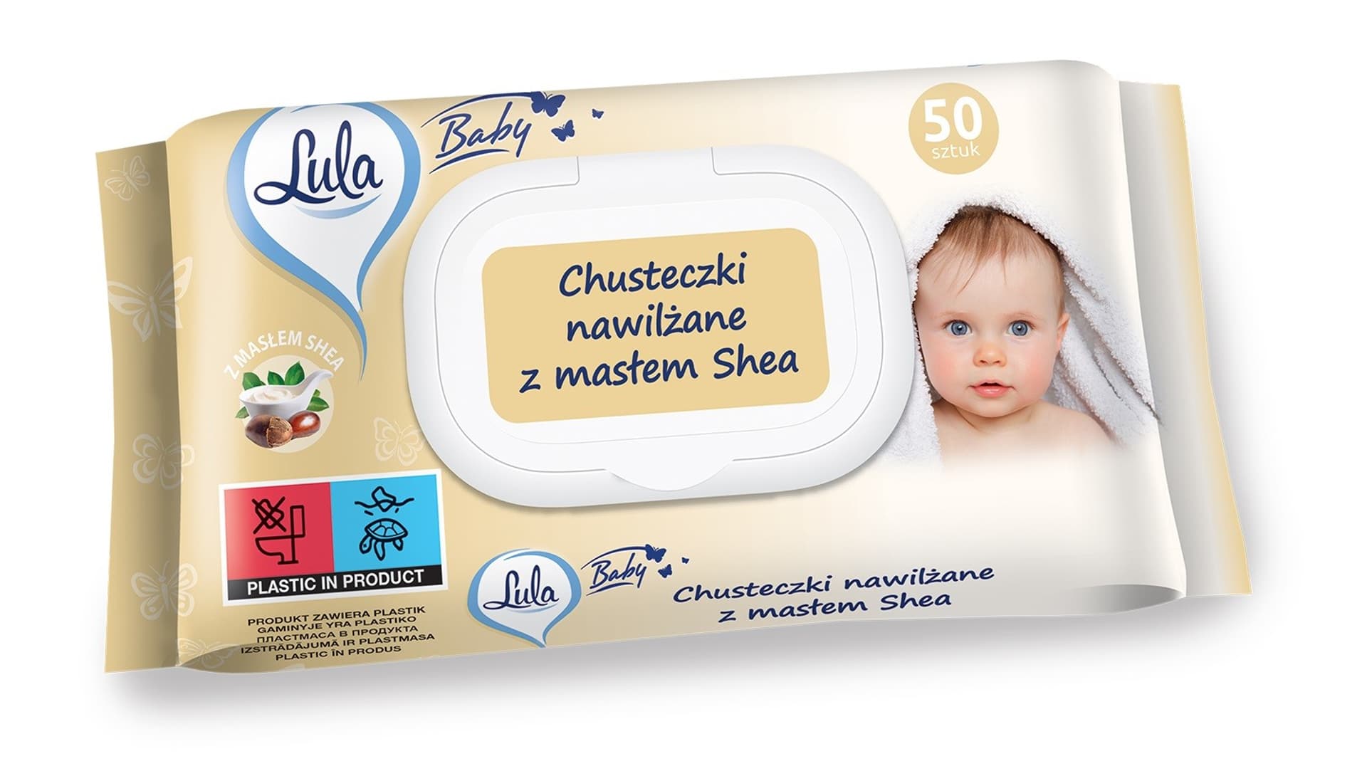 

LULA Baby Chusteczki nawilżane dla niemowląt i dzieci - z masłem Shea 1op.-50szt