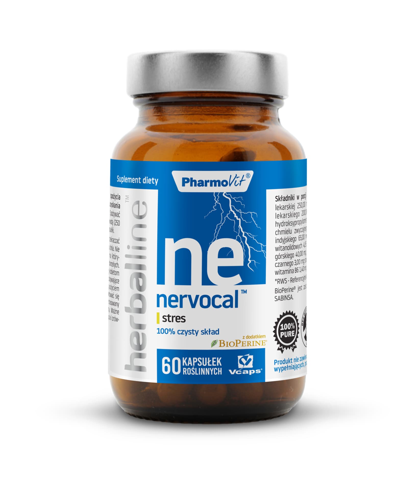 

Herballine Nervocal™ stres 60 kapsułek