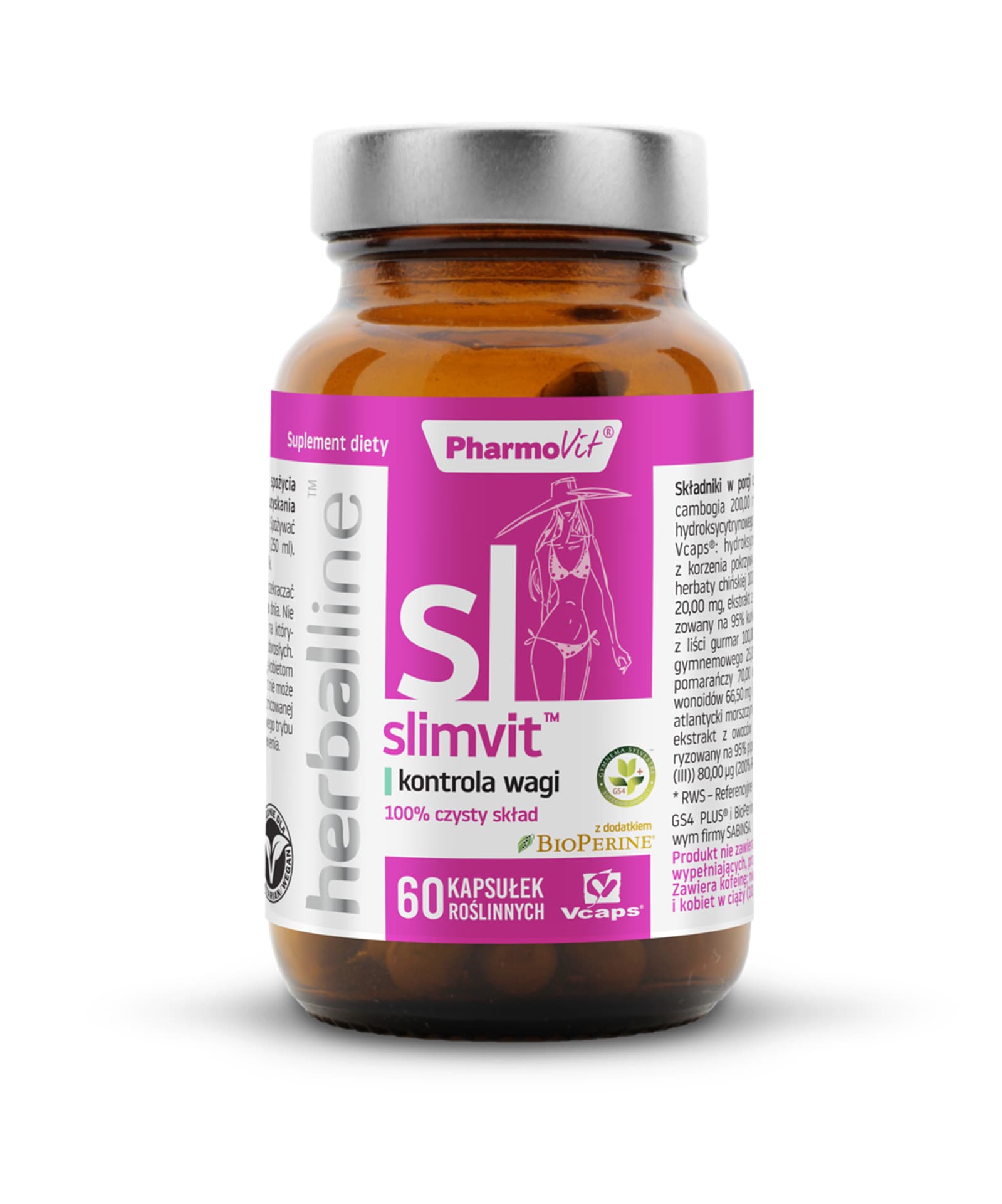 

Herballine Slimvit™ kontrola wagi 60 kapsułek